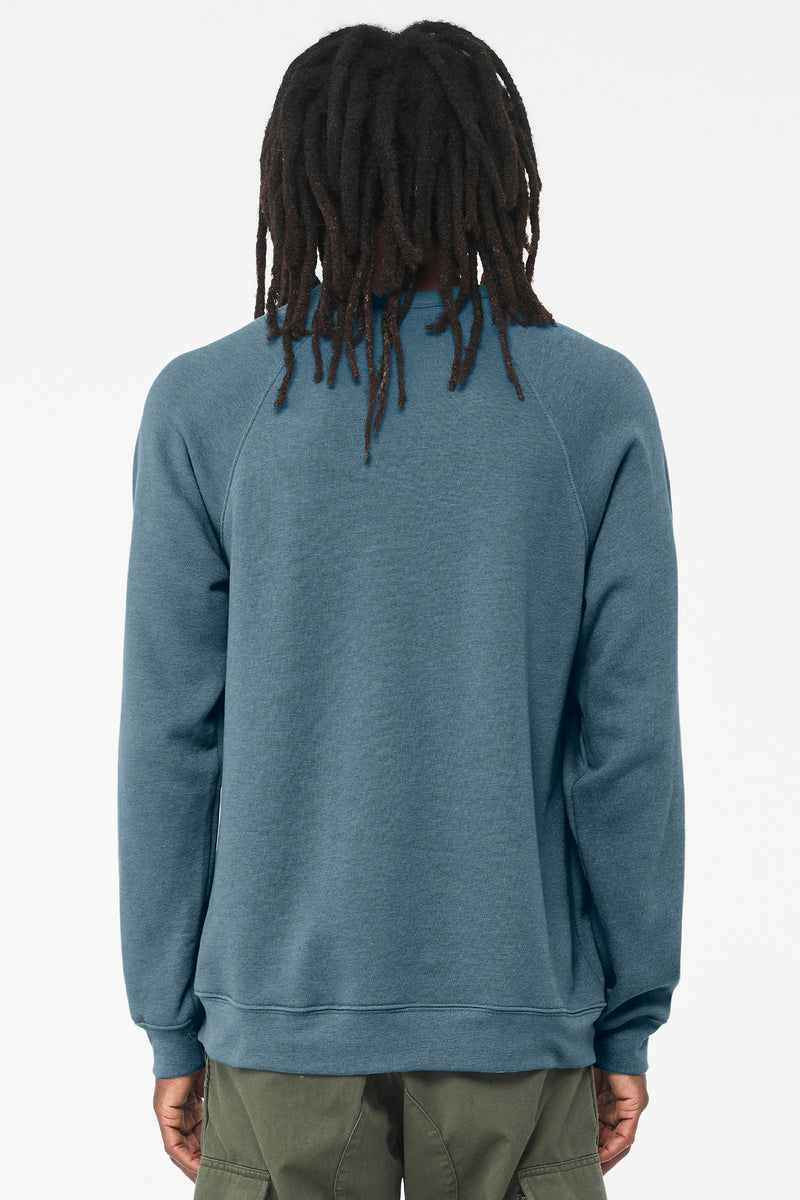 BELLA+CANVAS  Unisex Sponge Fleece Raglan Sweatshirt - Heather Deep Teal