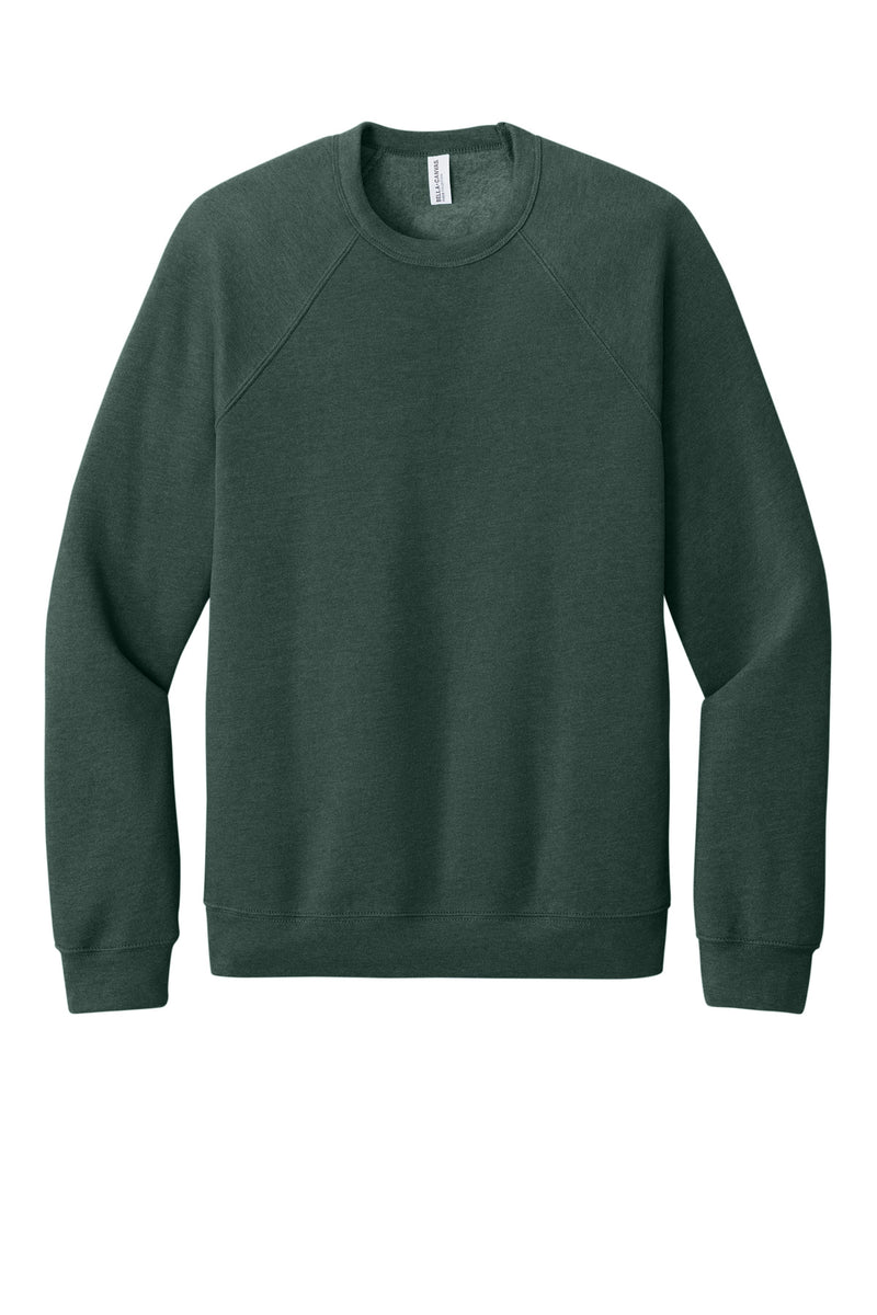 BELLA+CANVAS  Unisex Sponge Fleece Raglan Sweatshirt - Heather Forest