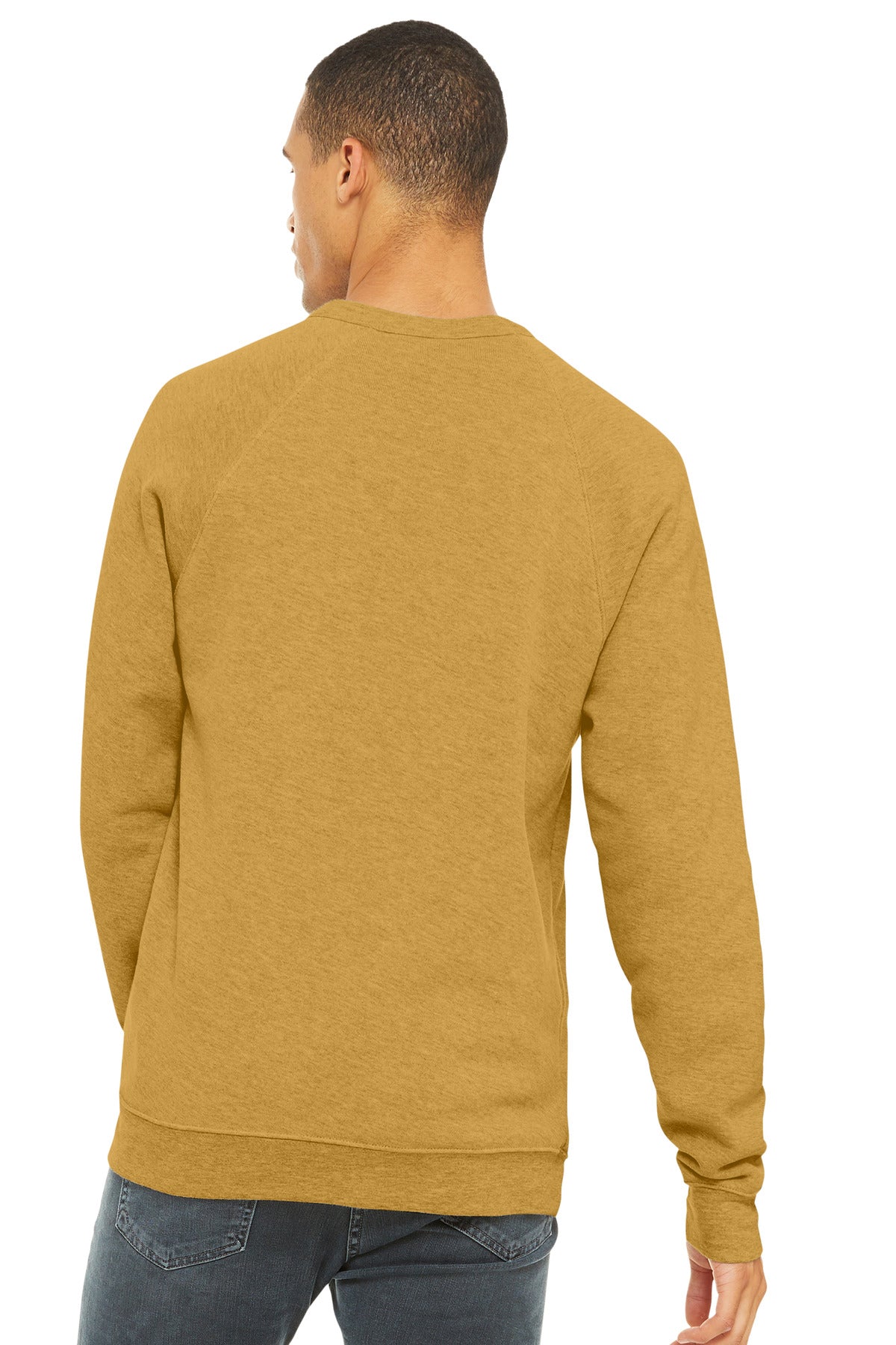 BELLA+CANVAS  Unisex Sponge Fleece Raglan Sweatshirt - Heather Mustard