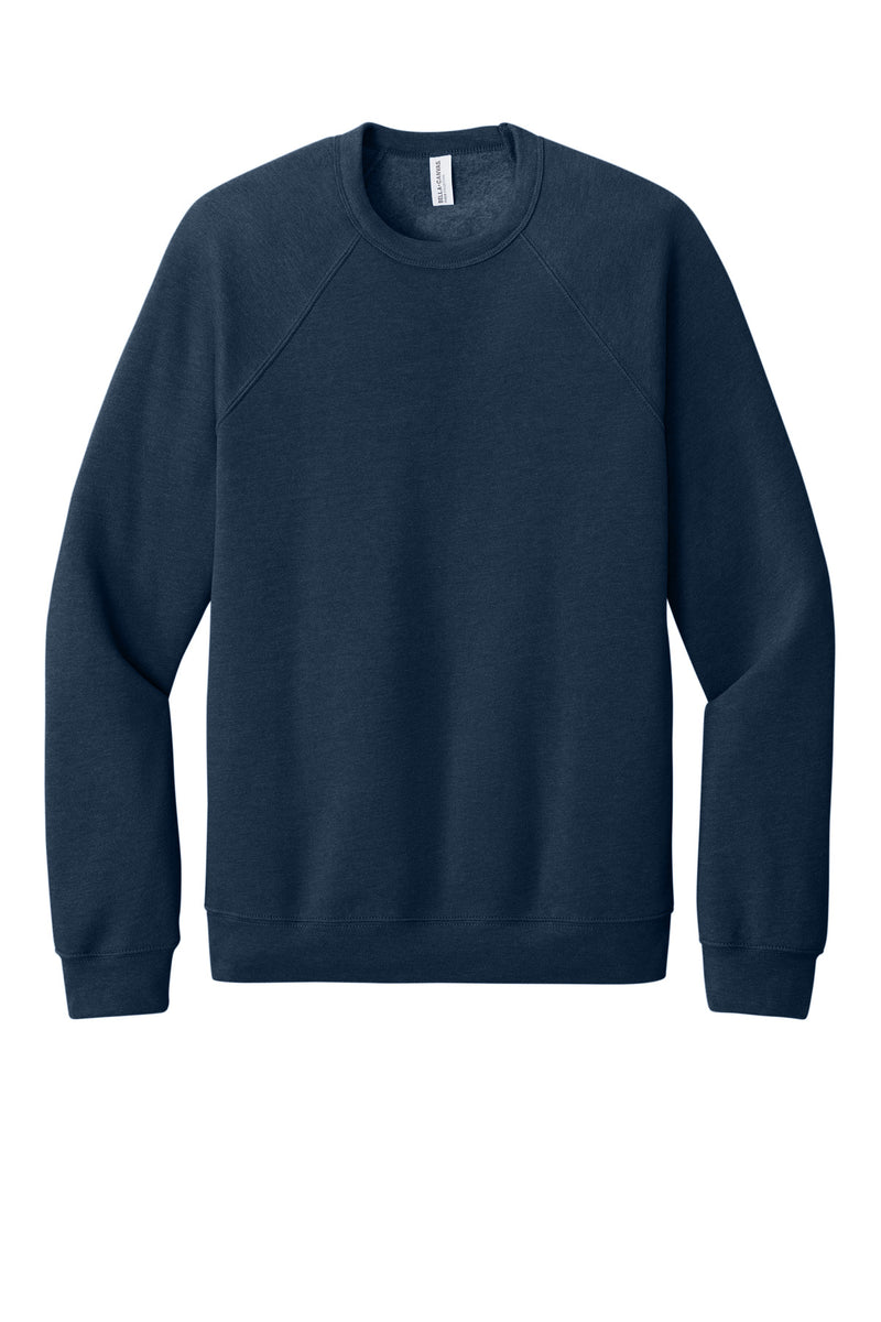 BELLA+CANVAS  Unisex Sponge Fleece Raglan Sweatshirt - Heather Navy
