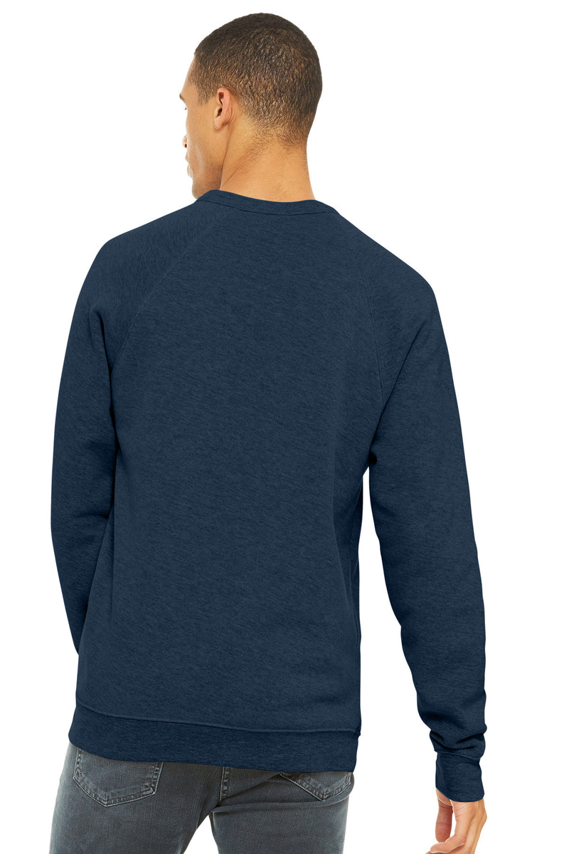 BELLA+CANVAS  Unisex Sponge Fleece Raglan Sweatshirt - Heather Navy