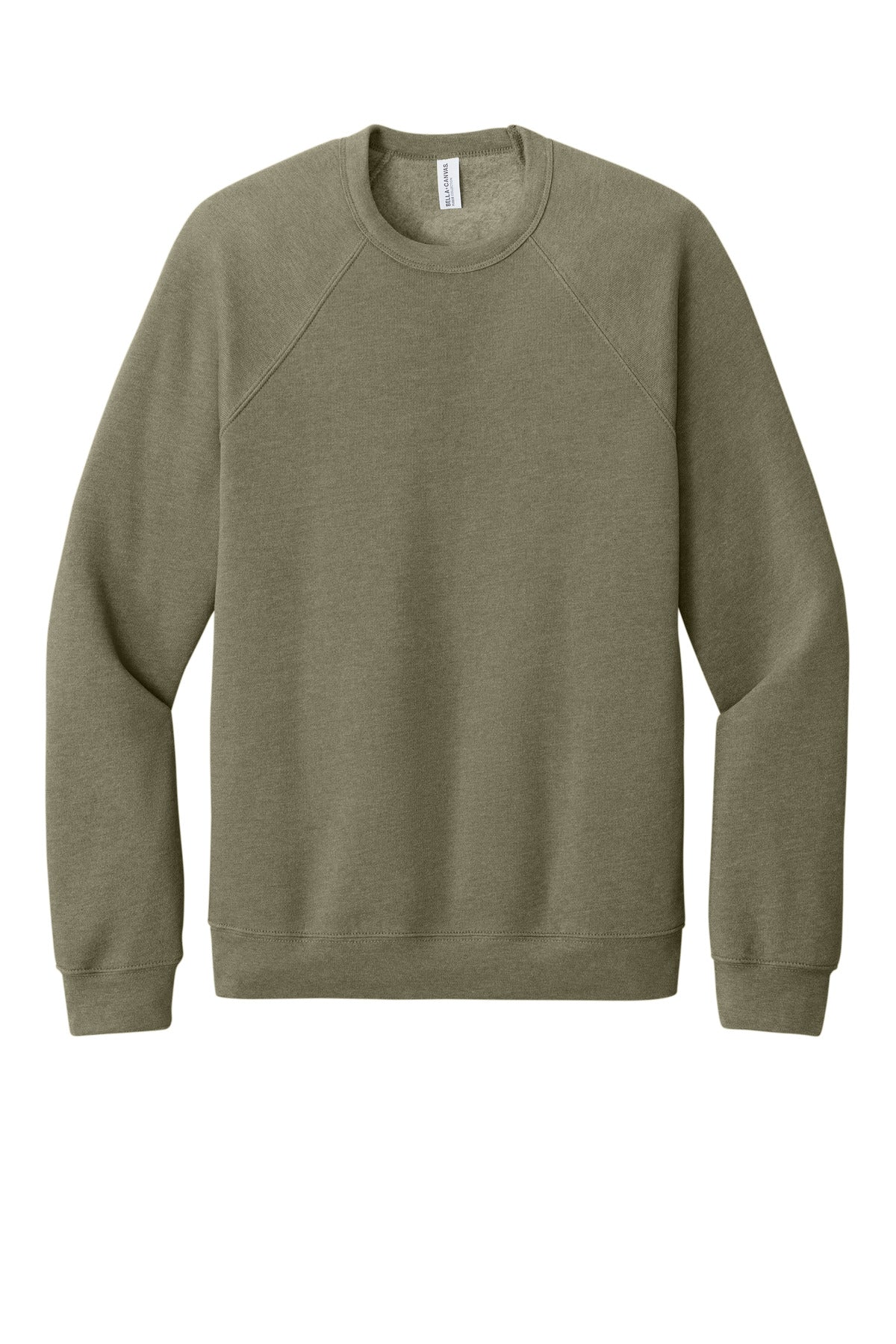 BELLA+CANVAS  Unisex Sponge Fleece Raglan Sweatshirt - Heather Olive