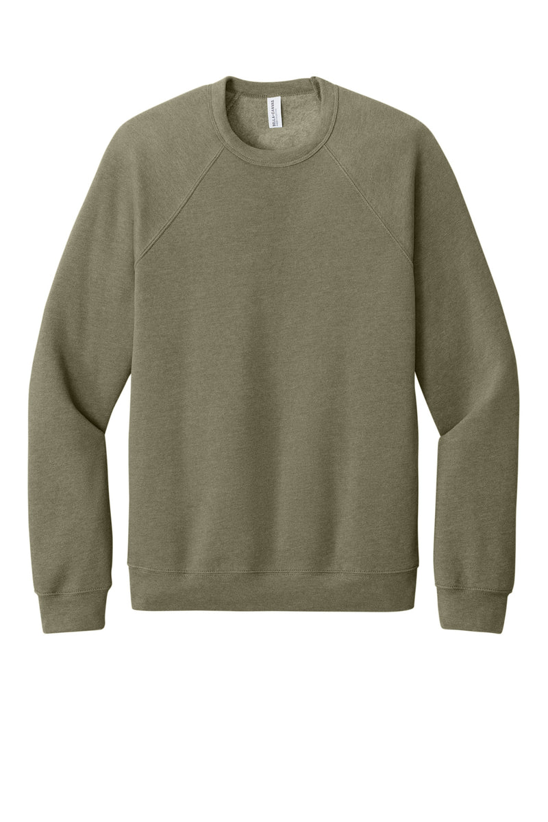 BELLA+CANVAS  Unisex Sponge Fleece Raglan Sweatshirt - Heather Olive