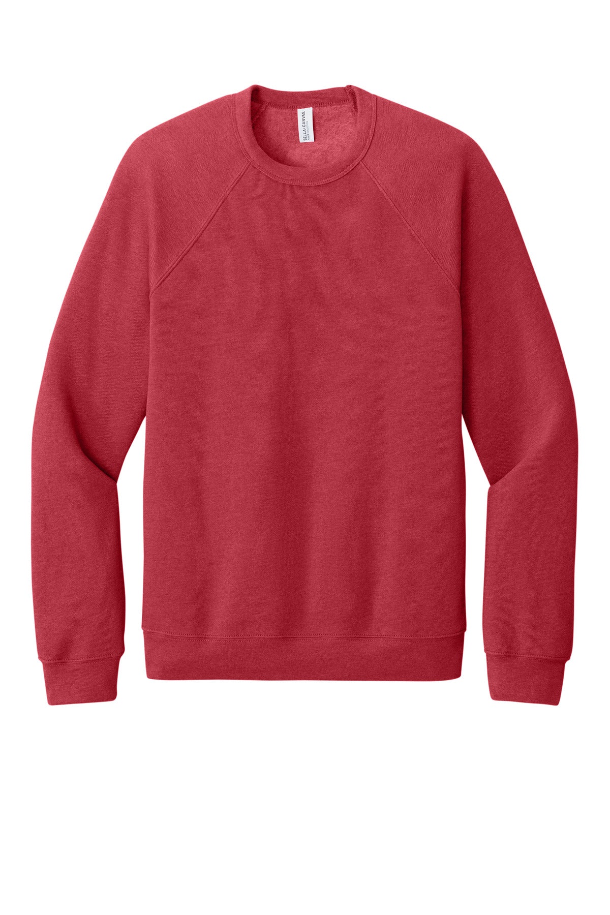 BELLA+CANVAS  Unisex Sponge Fleece Raglan Sweatshirt - Heather Red