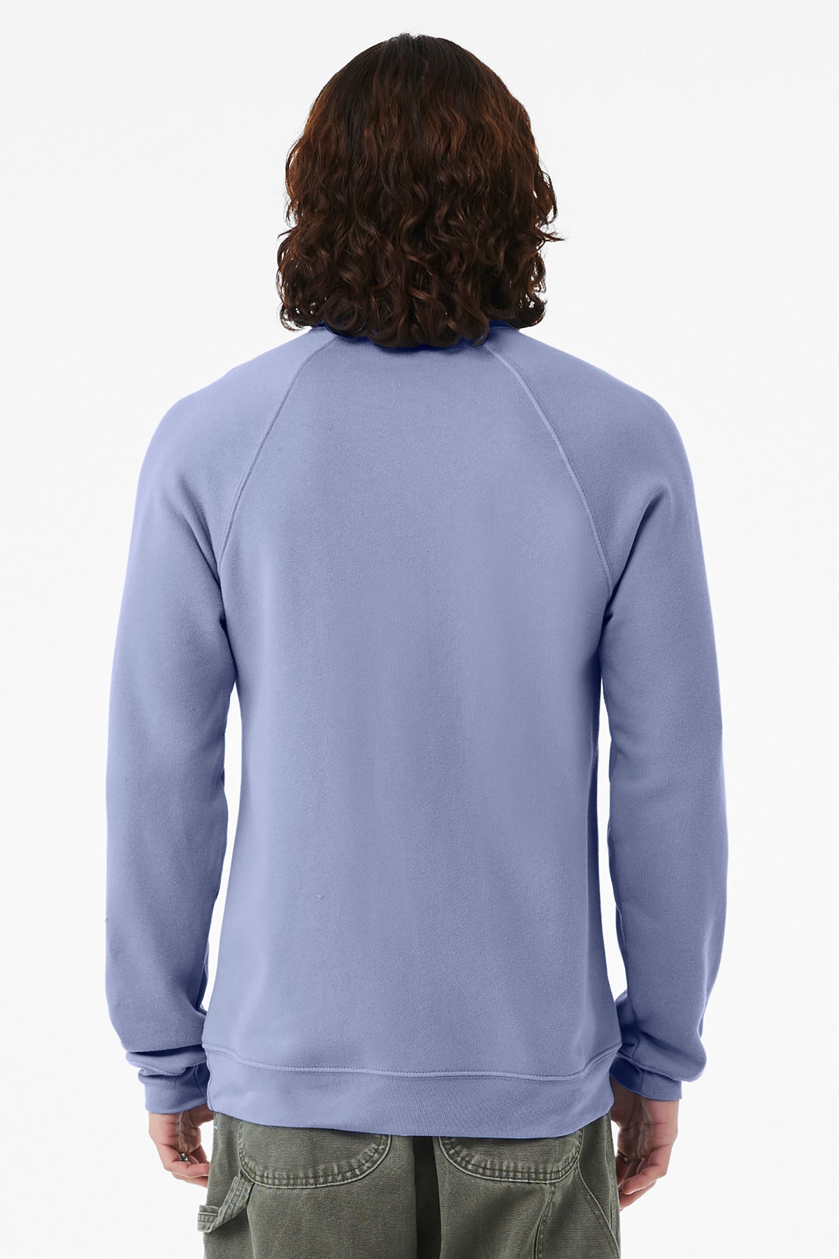 BELLA+CANVAS  Unisex Sponge Fleece Raglan Sweatshirt - Lavender Blue
