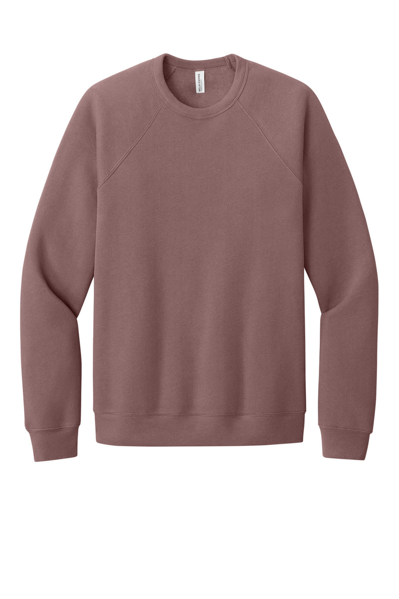 BELLA+CANVAS  Unisex Sponge Fleece Raglan Sweatshirt - Mauve