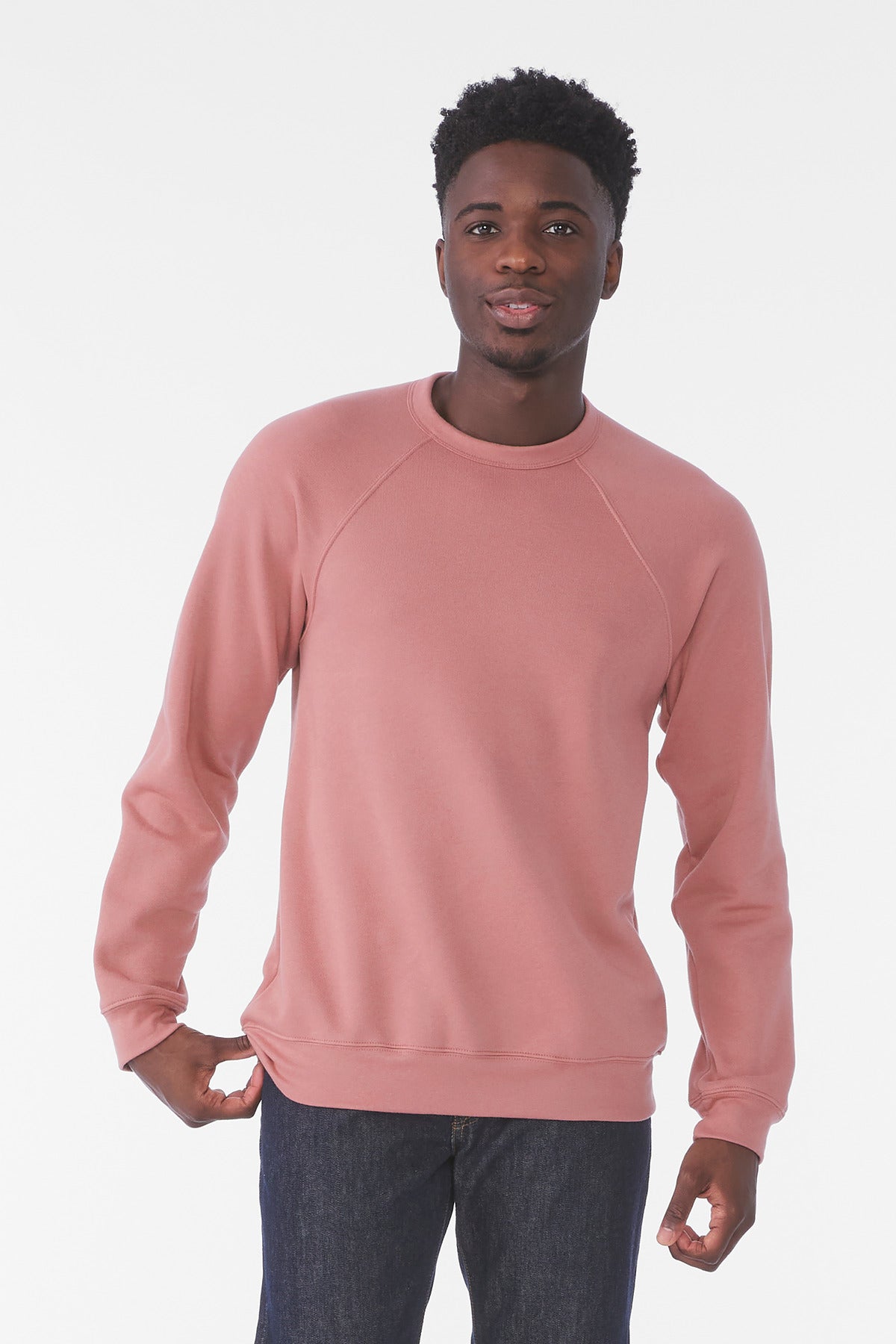 BELLA+CANVAS  Unisex Sponge Fleece Raglan Sweatshirt - Mauve
