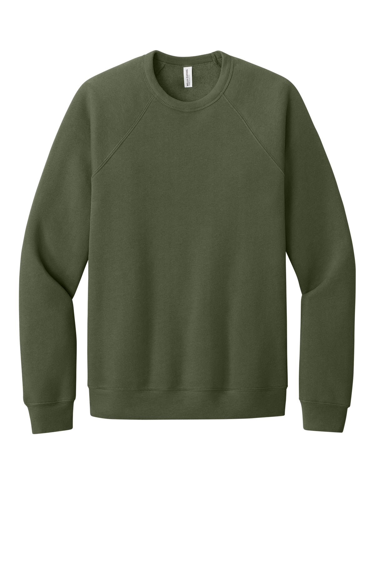 BELLA+CANVAS  Unisex Sponge Fleece Raglan Sweatshirt - Military Green