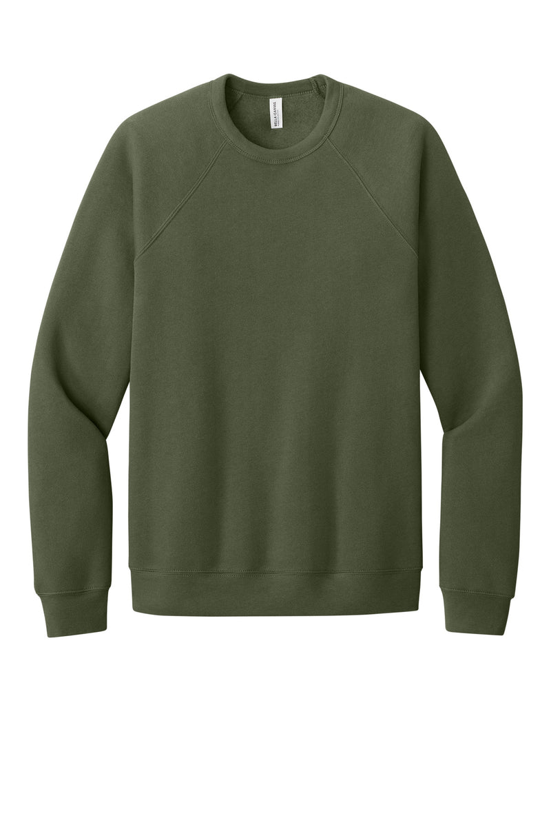 BELLA+CANVAS  Unisex Sponge Fleece Raglan Sweatshirt - Military Green