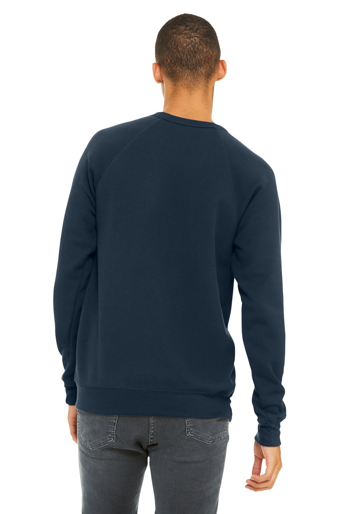 BELLA+CANVAS  Unisex Sponge Fleece Raglan Sweatshirt - Navy