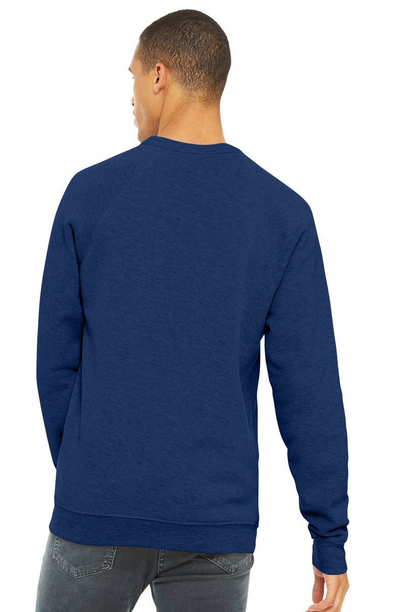BELLA+CANVAS  Unisex Sponge Fleece Raglan Sweatshirt - Navy Triblend