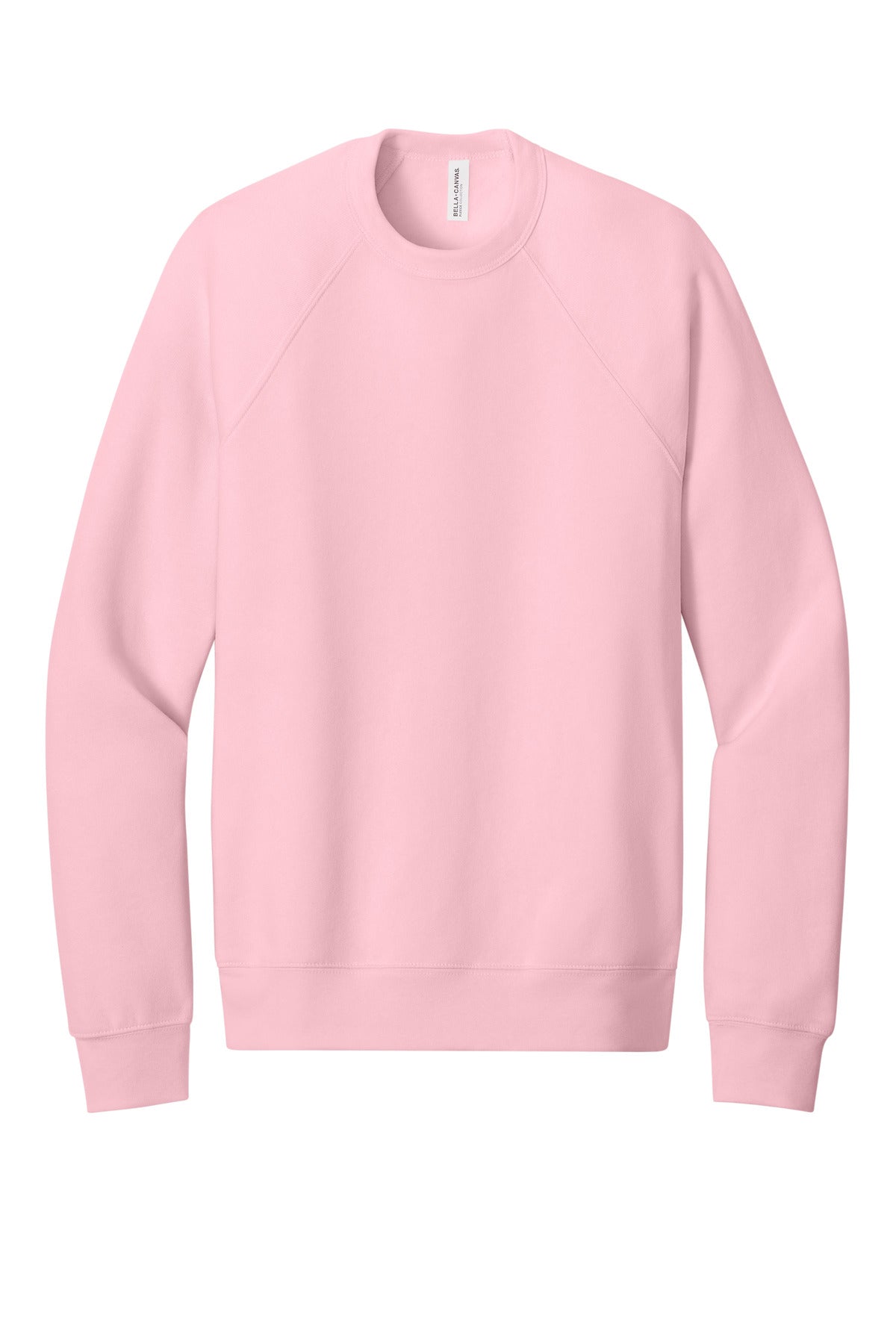 BELLA+CANVAS  Unisex Sponge Fleece Raglan Sweatshirt - Pink