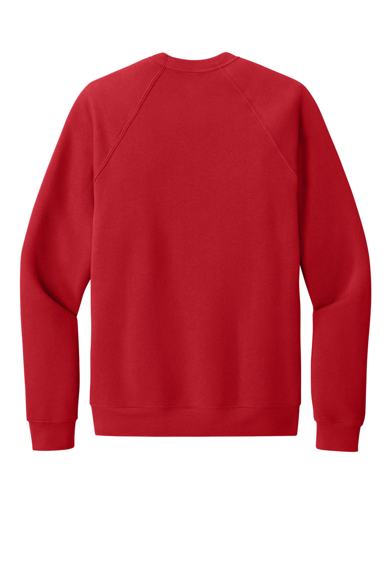 BELLA+CANVAS  Unisex Sponge Fleece Raglan Sweatshirt - Red