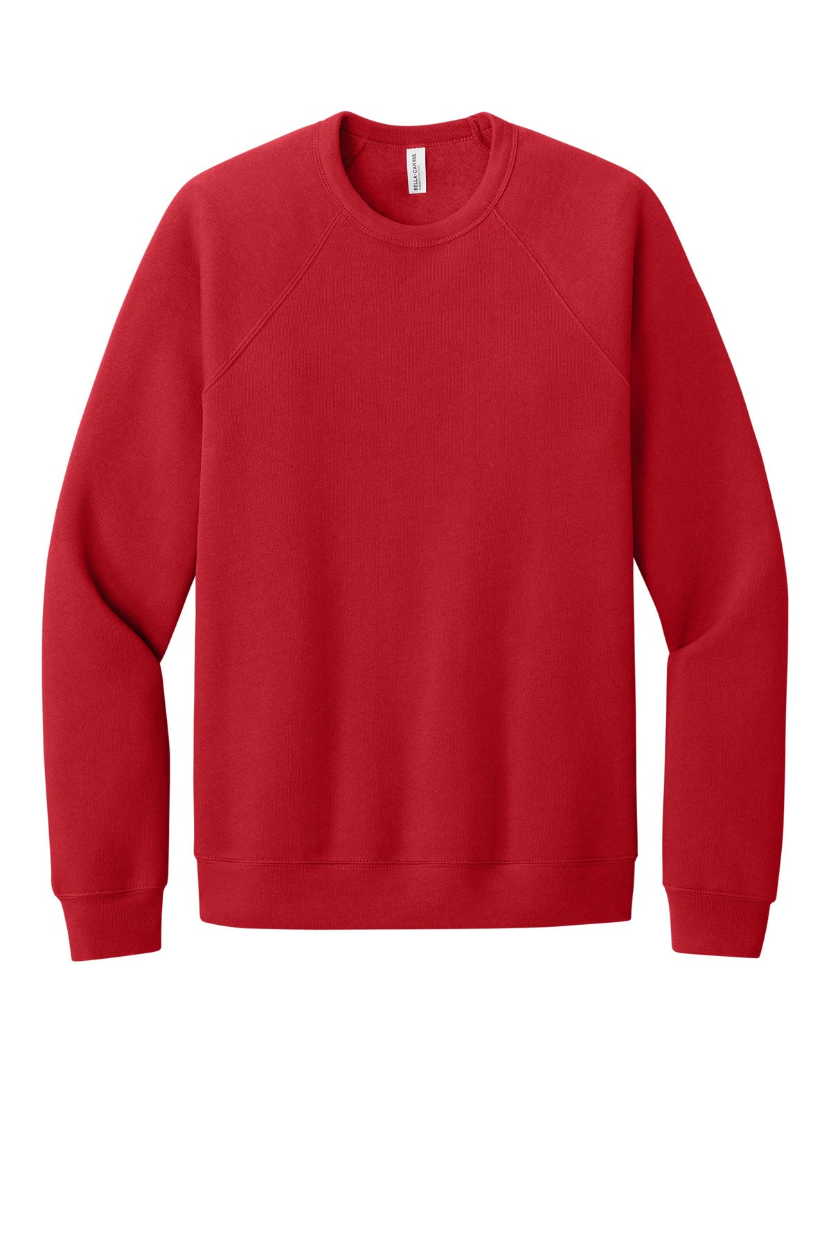 BELLA+CANVAS  Unisex Sponge Fleece Raglan Sweatshirt - Red