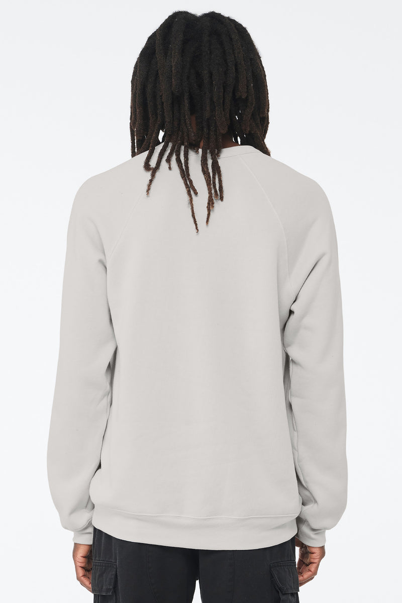 BELLA+CANVAS  Unisex Sponge Fleece Raglan Sweatshirt - Silver