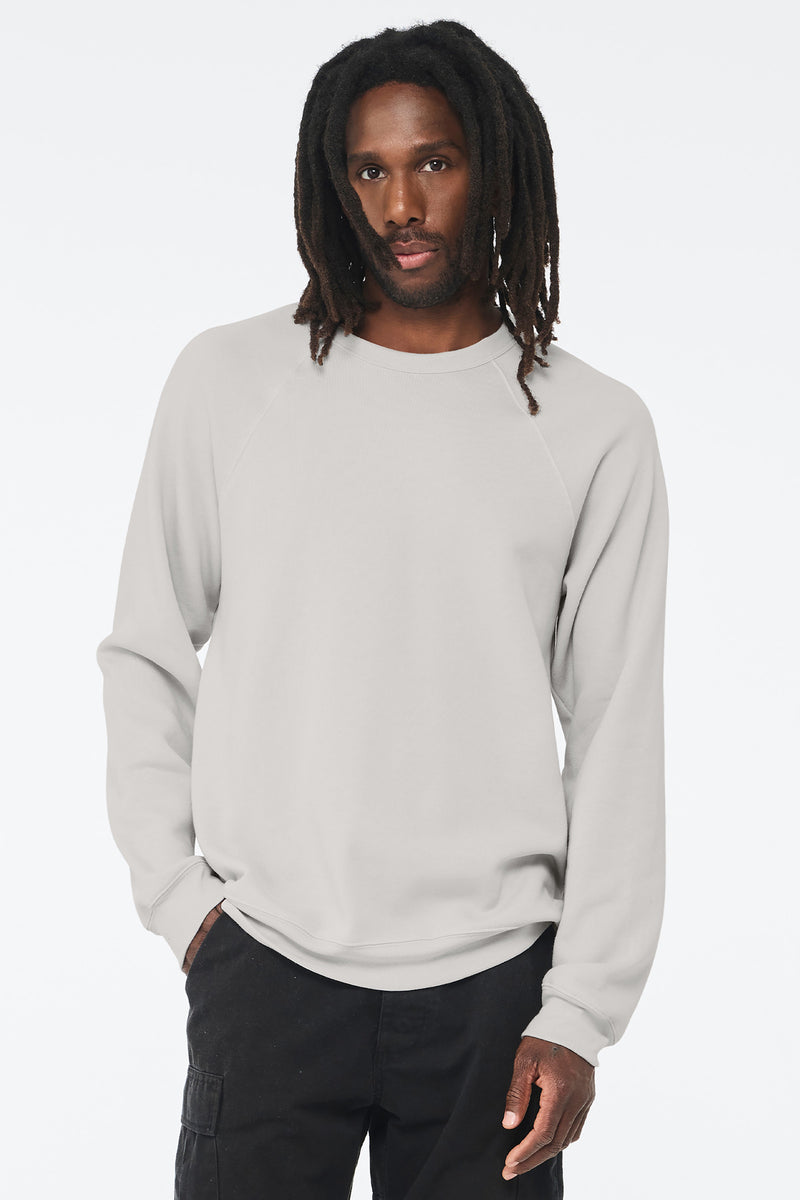 BELLA+CANVAS  Unisex Sponge Fleece Raglan Sweatshirt - Silver