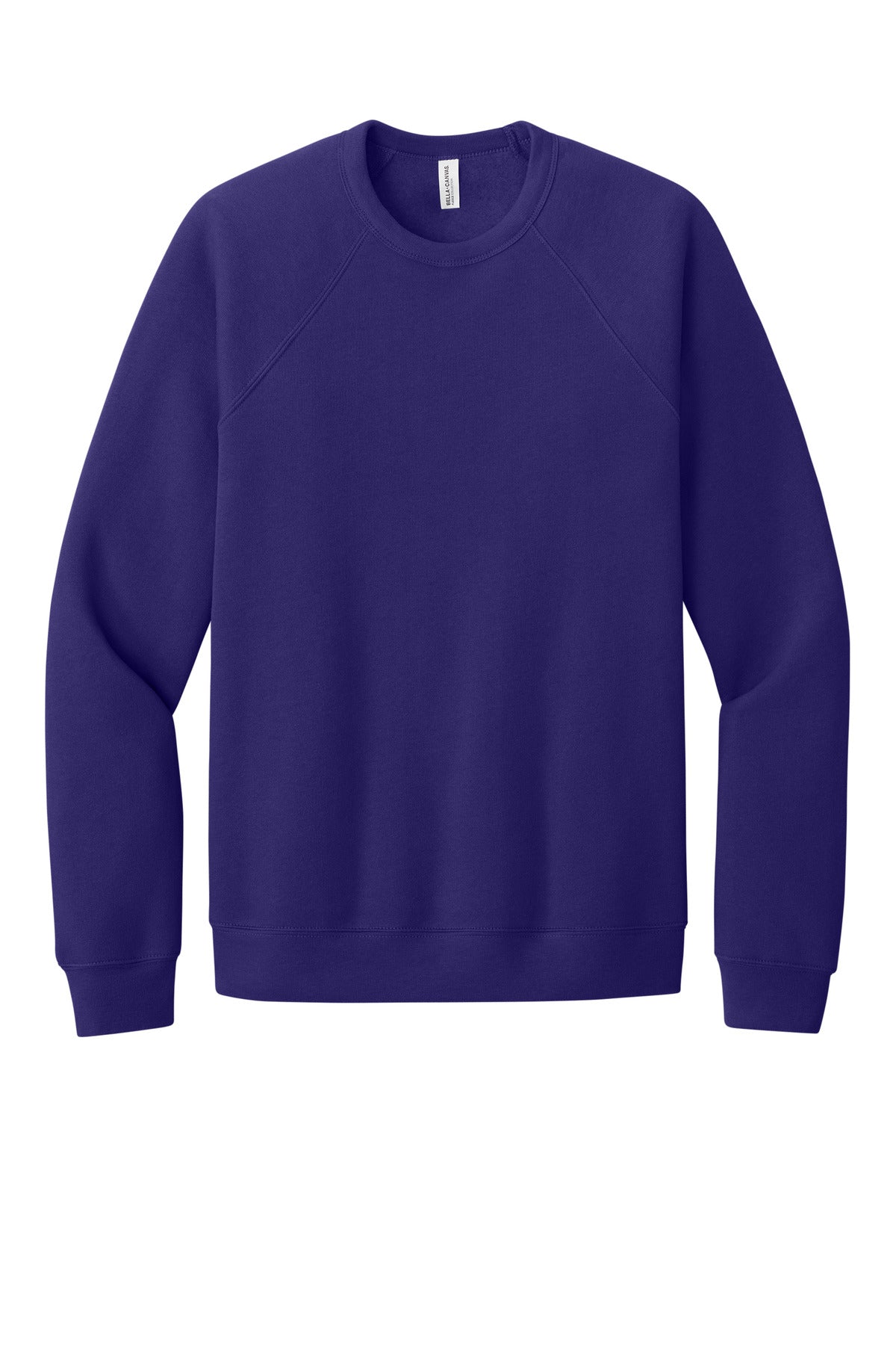 BELLA+CANVAS  Unisex Sponge Fleece Raglan Sweatshirt - Team Purple