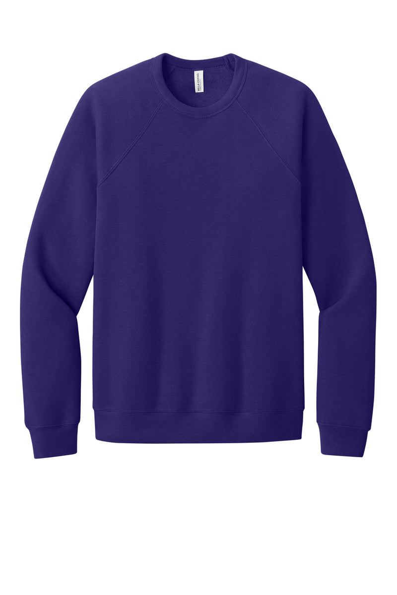 BELLA+CANVAS  Unisex Sponge Fleece Raglan Sweatshirt - Team Purple