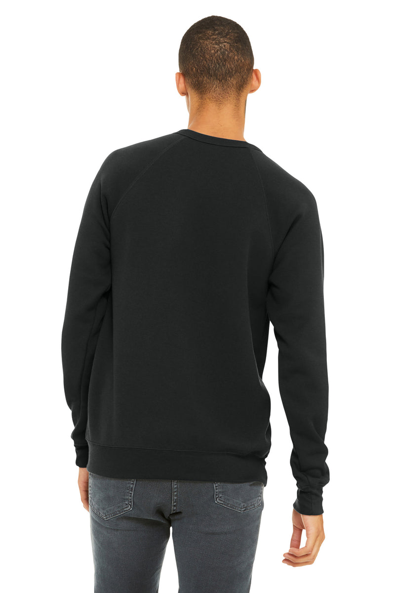 BELLA+CANVAS  Unisex Sponge Fleece Raglan Sweatshirt - Vintage Black