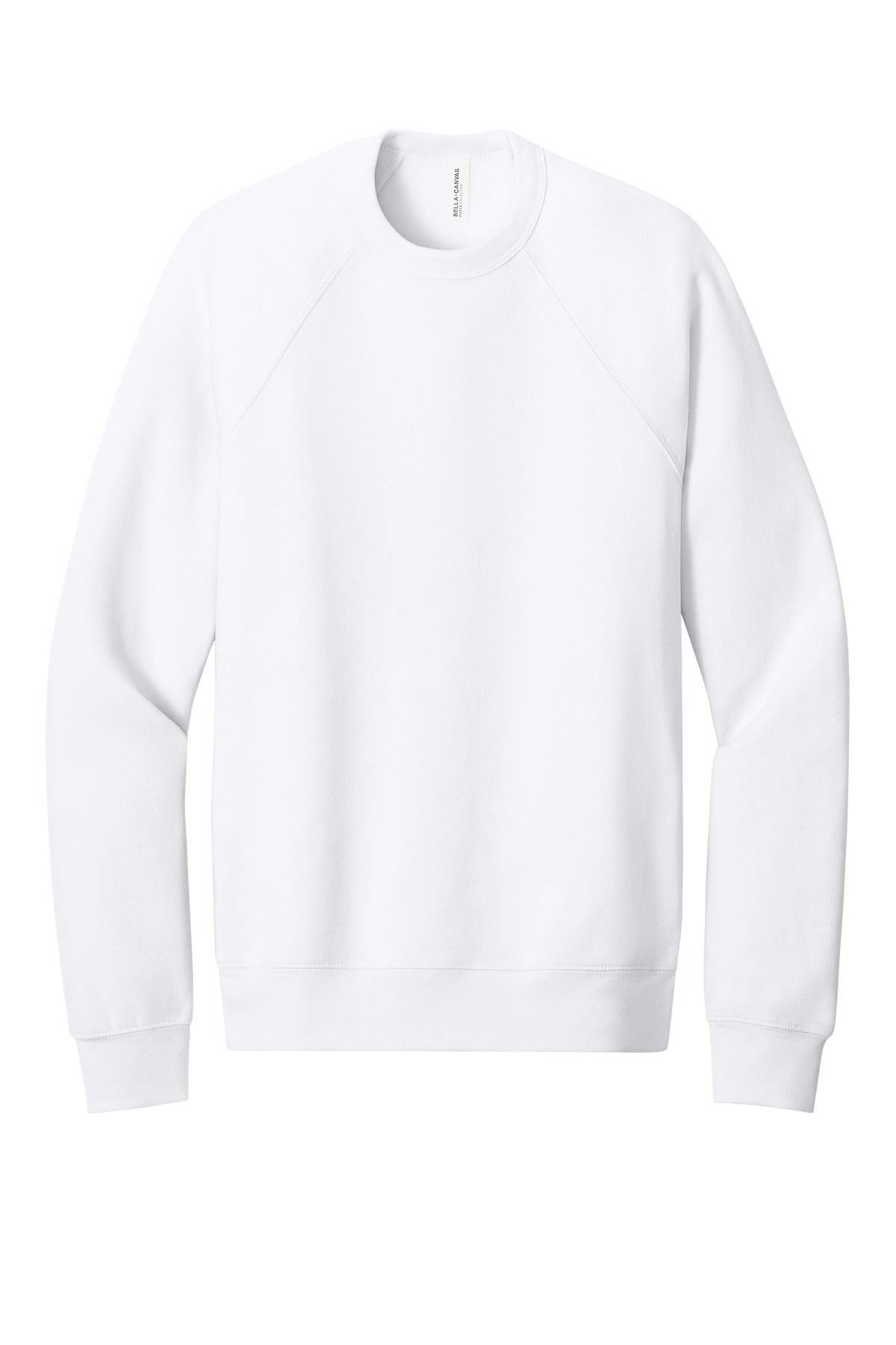 BELLA+CANVAS  Unisex Sponge Fleece Raglan Sweatshirt - White