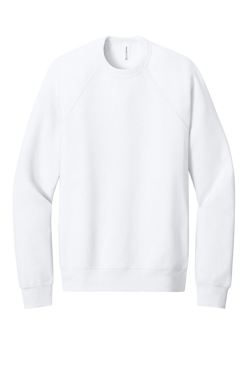 BELLA+CANVAS  Unisex Sponge Fleece Raglan Sweatshirt - White