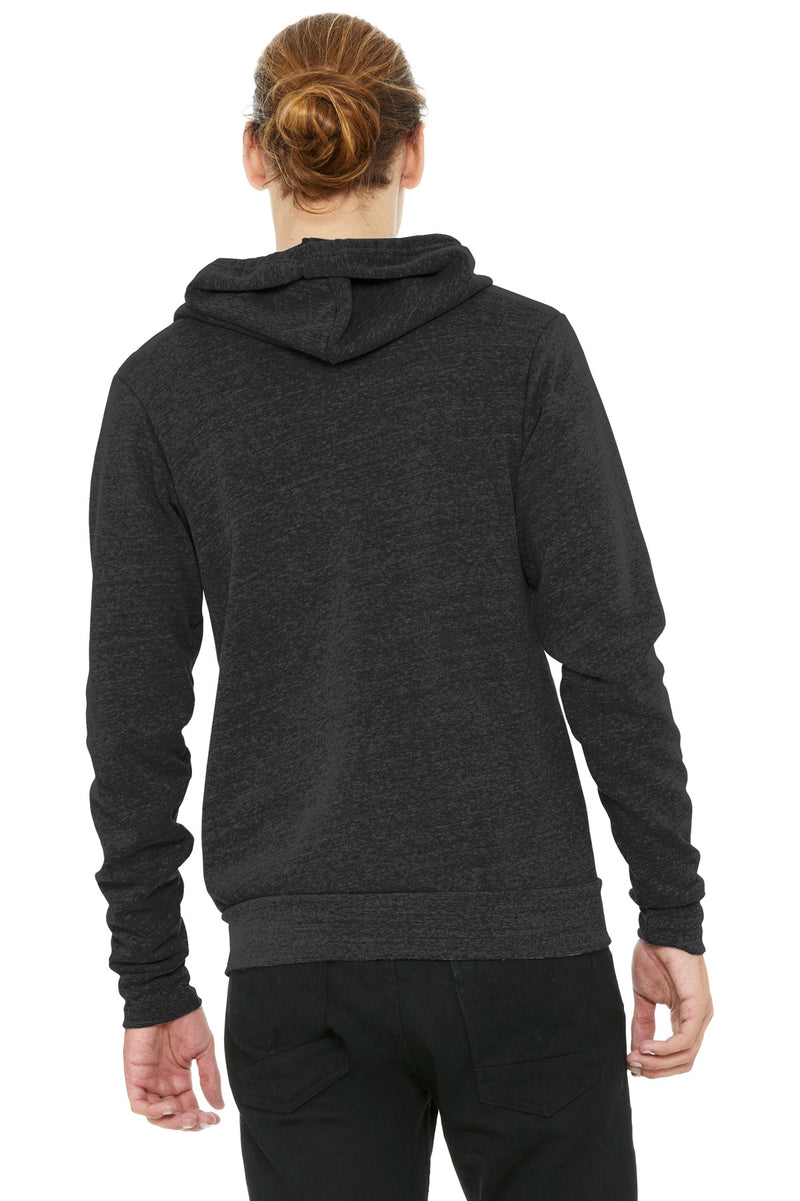 BELLA+CANVAS  Unisex Triblend Sponge Fleece Full-Zip Hoodie - Charcoal-Black Triblend