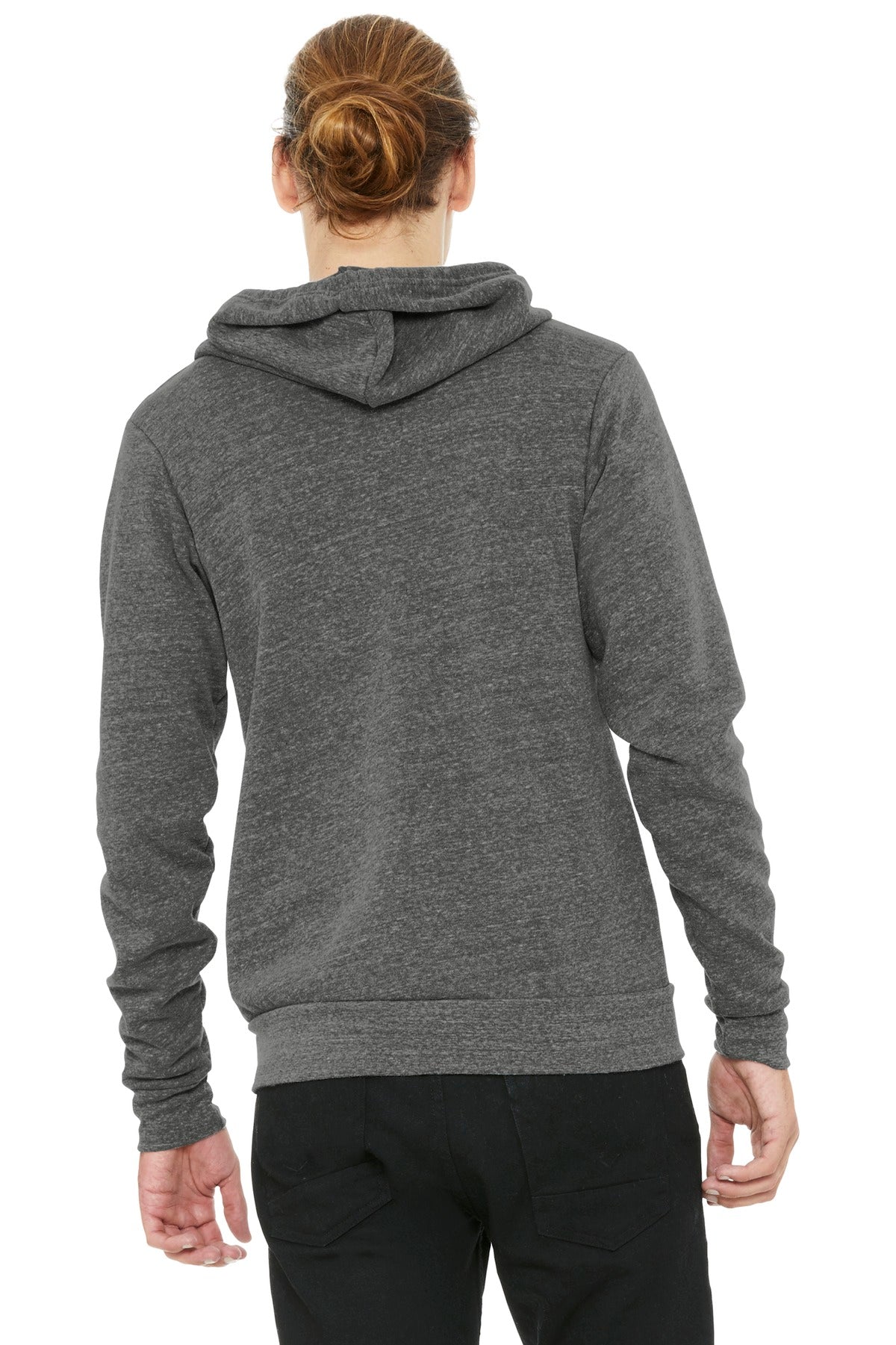 BELLA+CANVAS  Unisex Triblend Sponge Fleece Full-Zip Hoodie - Grey Triblend