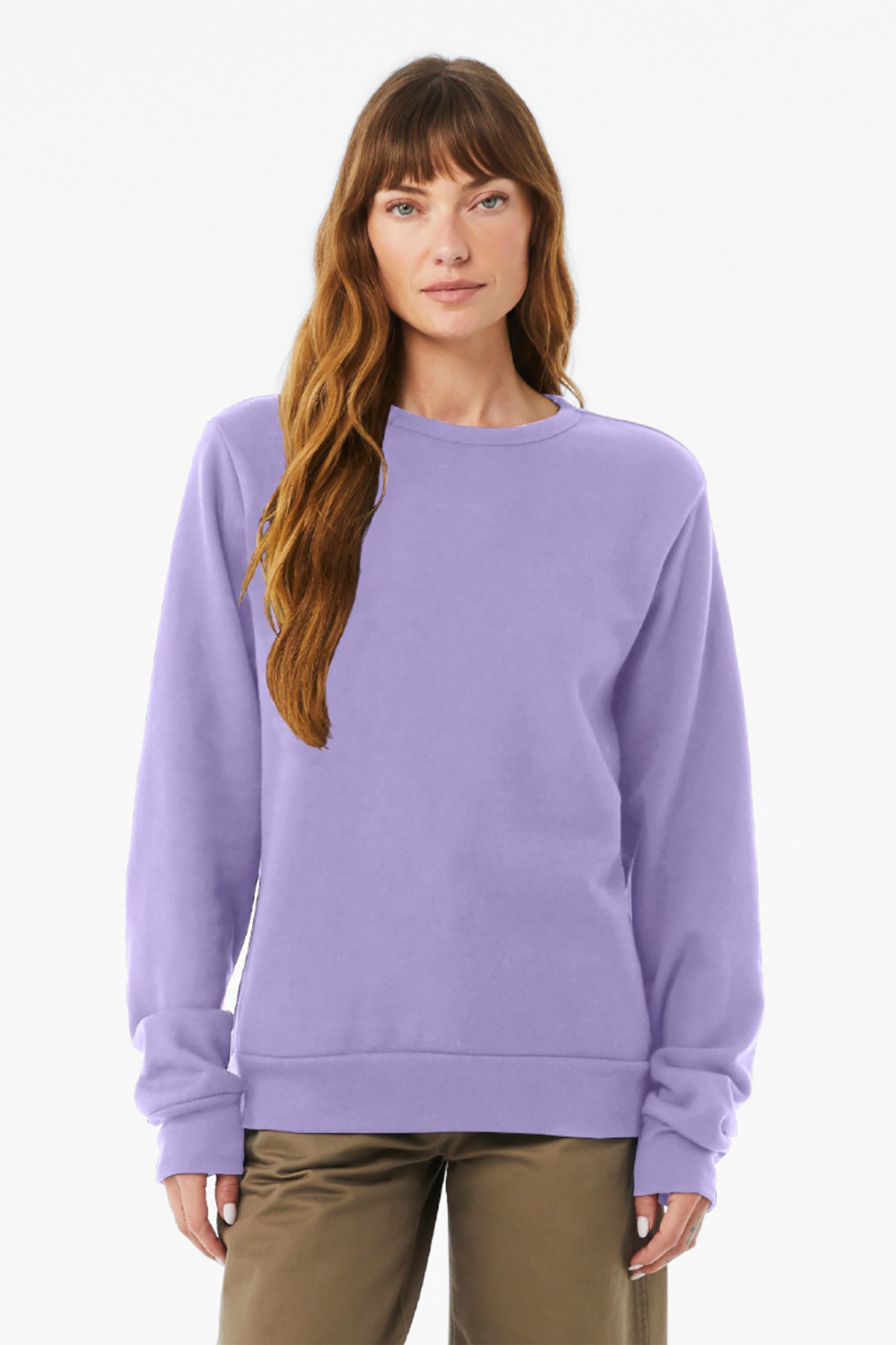 BELLA+CANVAS Unisex Sponge Fleece Classic Crewneck Sweatshirt - Dark Lavender