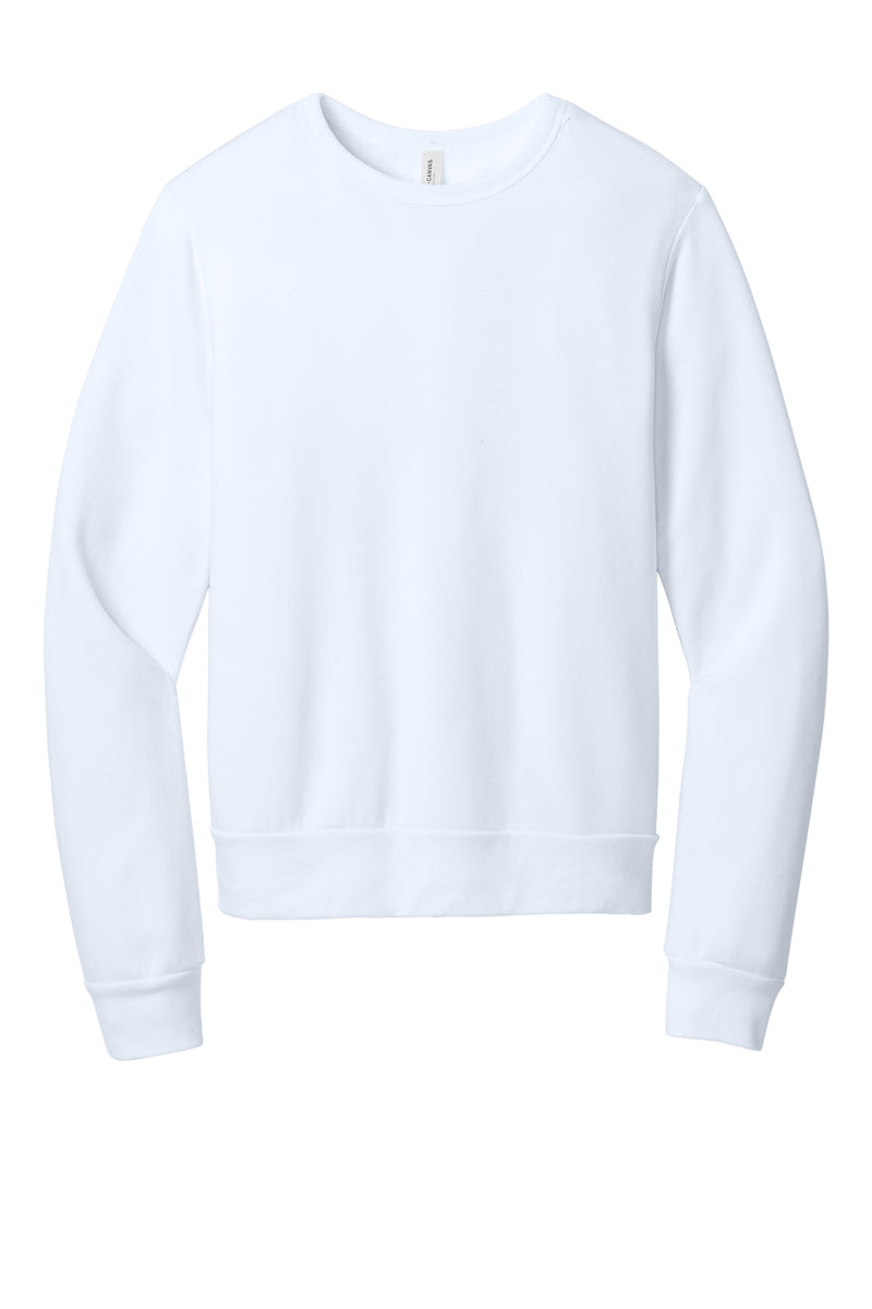 BELLA+CANVAS Unisex Sponge Fleece Classic Crewneck Sweatshirt - White