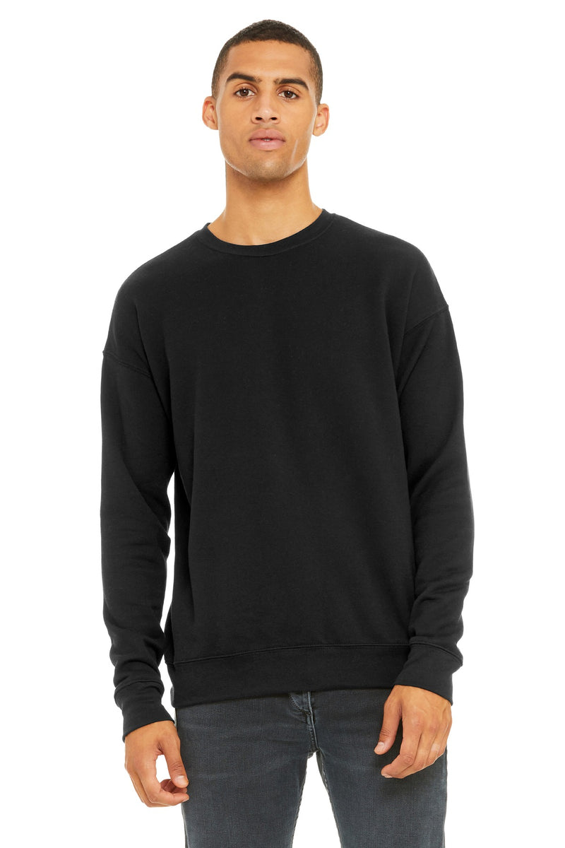 BELLA+CANVAS  Unisex Sponge Fleece Drop Shoulder Sweatshirt - Black