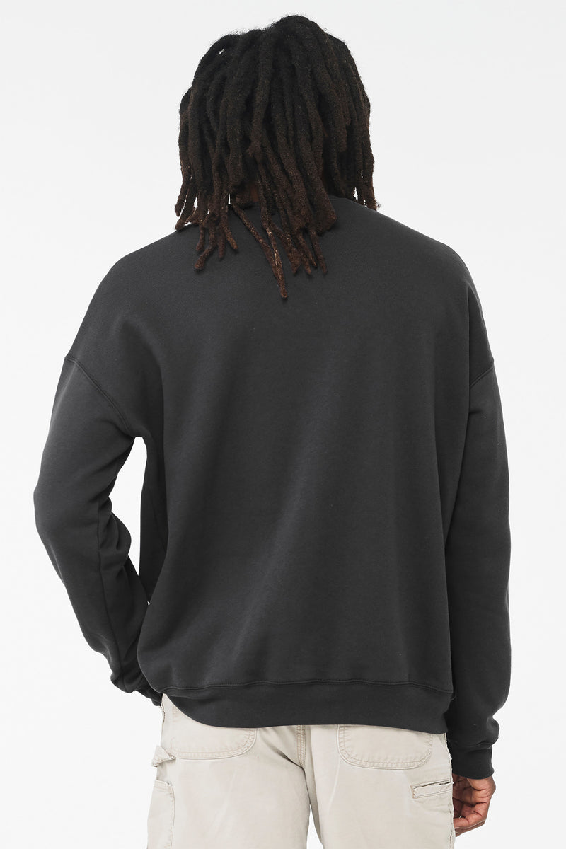 BELLA+CANVAS  Unisex Sponge Fleece Drop Shoulder Sweatshirt - Dark Grey