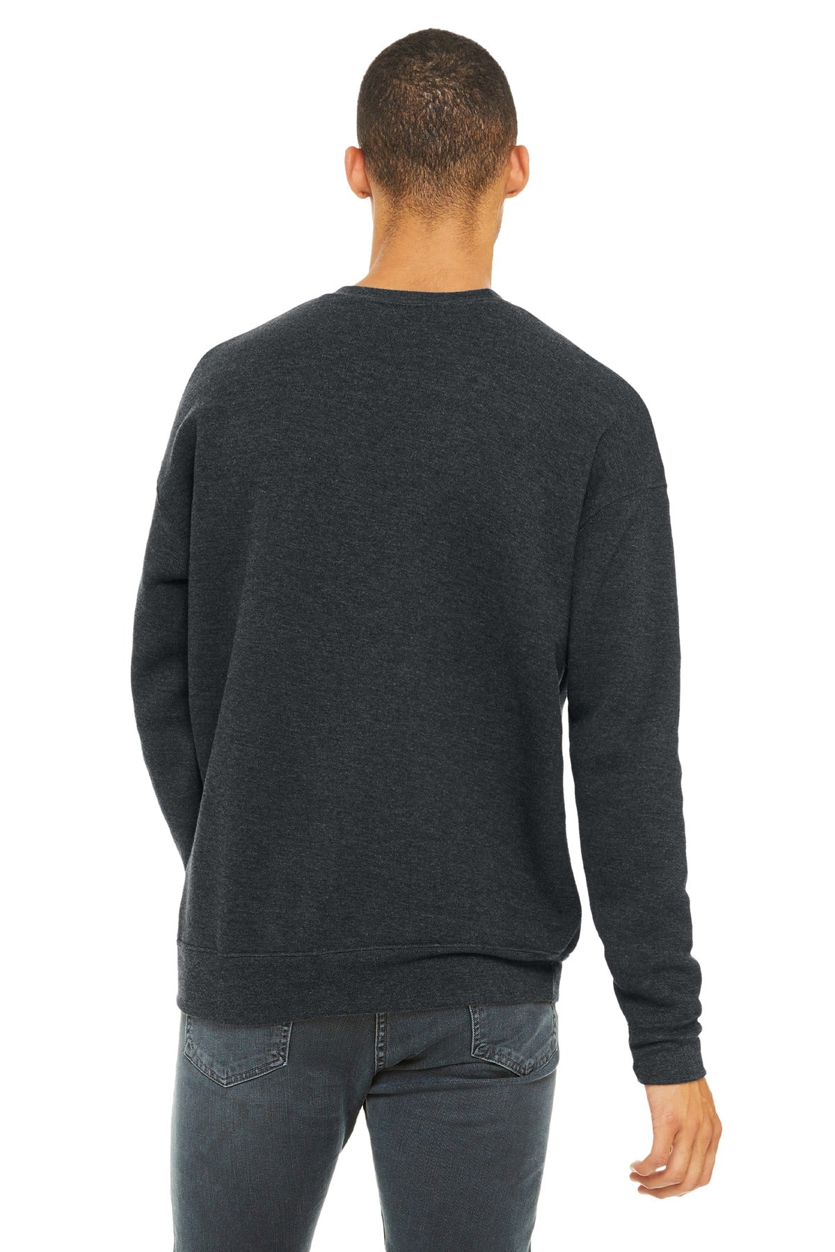 BELLA+CANVAS  Unisex Sponge Fleece Drop Shoulder Sweatshirt - Dark Grey Heather