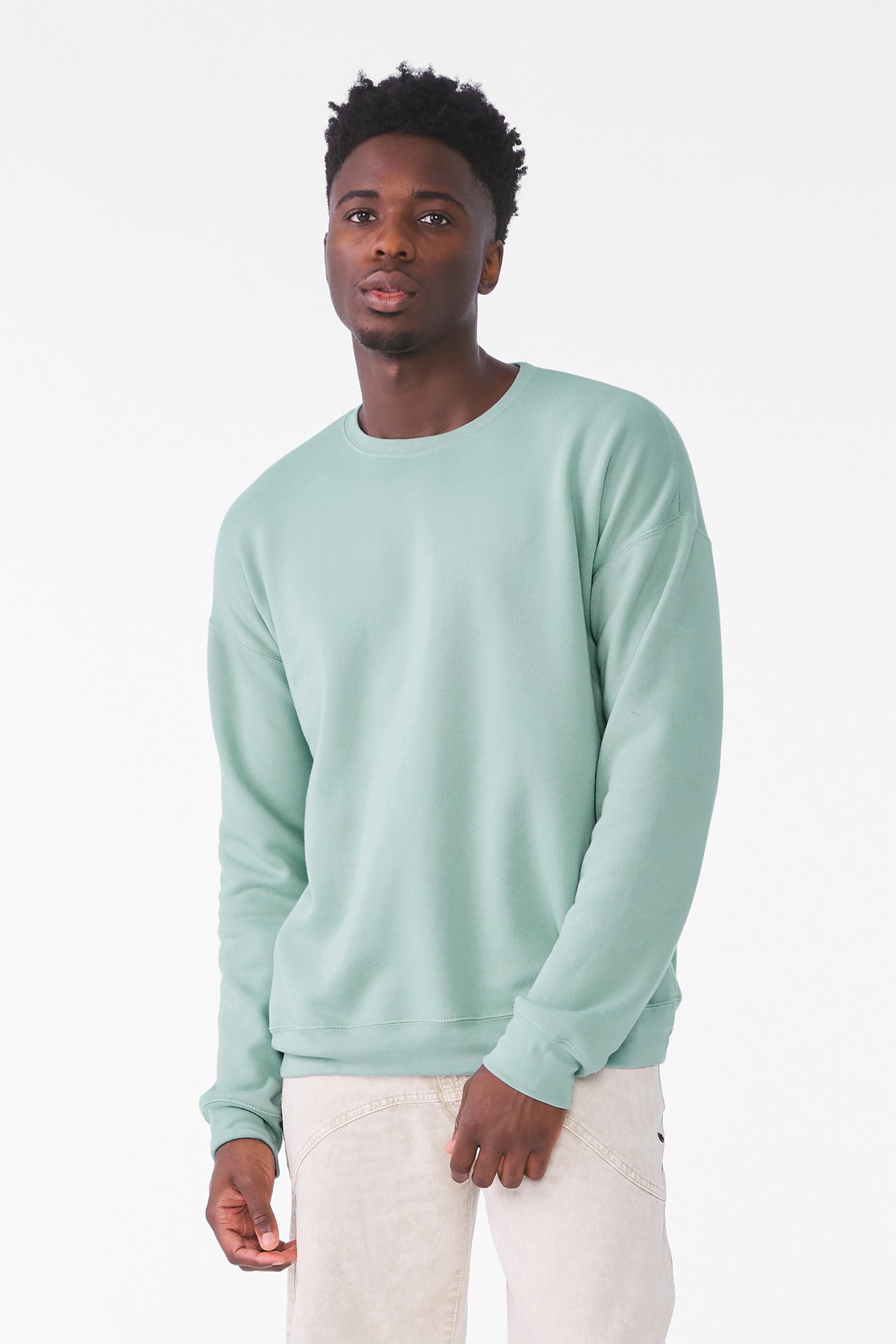 BELLA+CANVAS  Unisex Sponge Fleece Drop Shoulder Sweatshirt - Dusty Blue