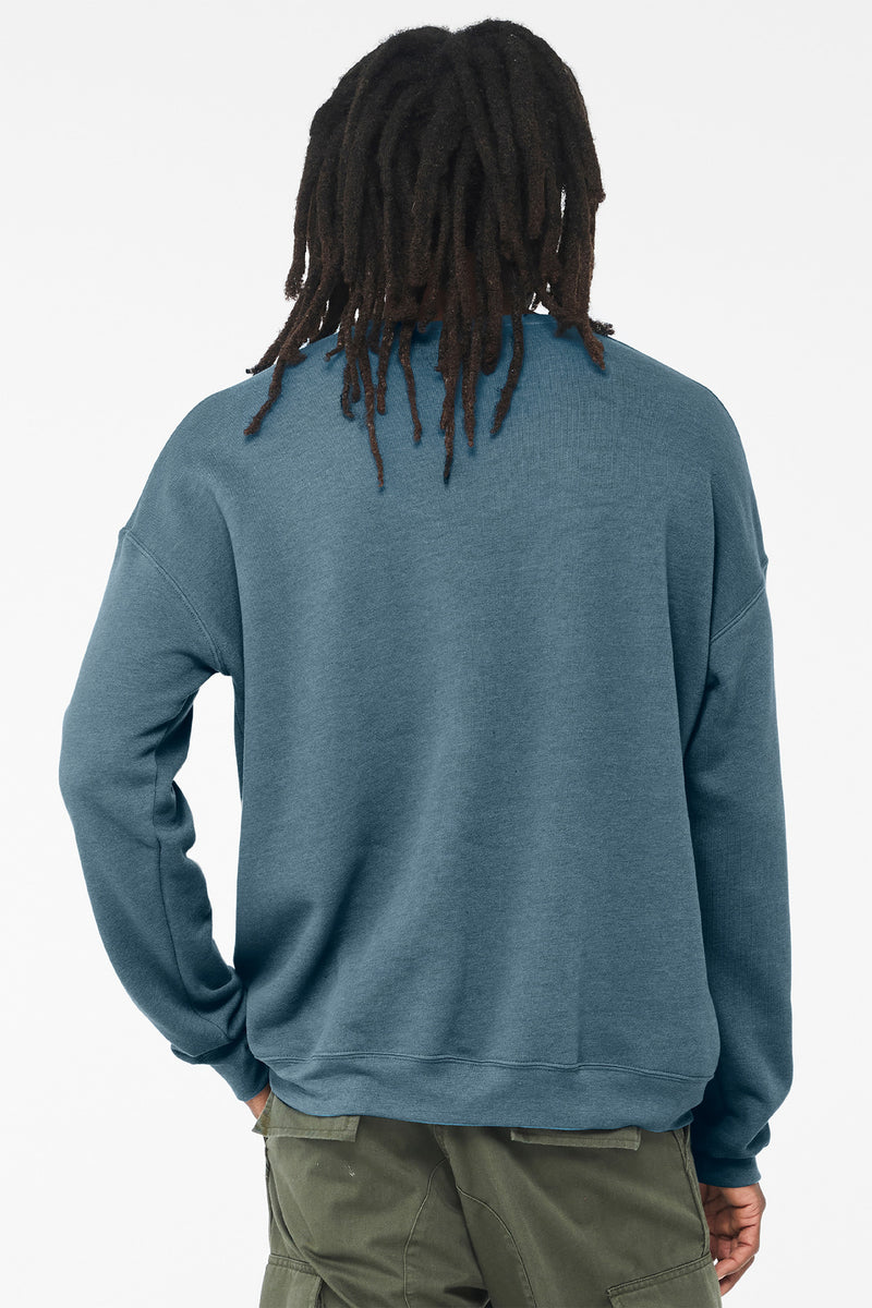 BELLA+CANVAS  Unisex Sponge Fleece Drop Shoulder Sweatshirt - Heather Deep Teal