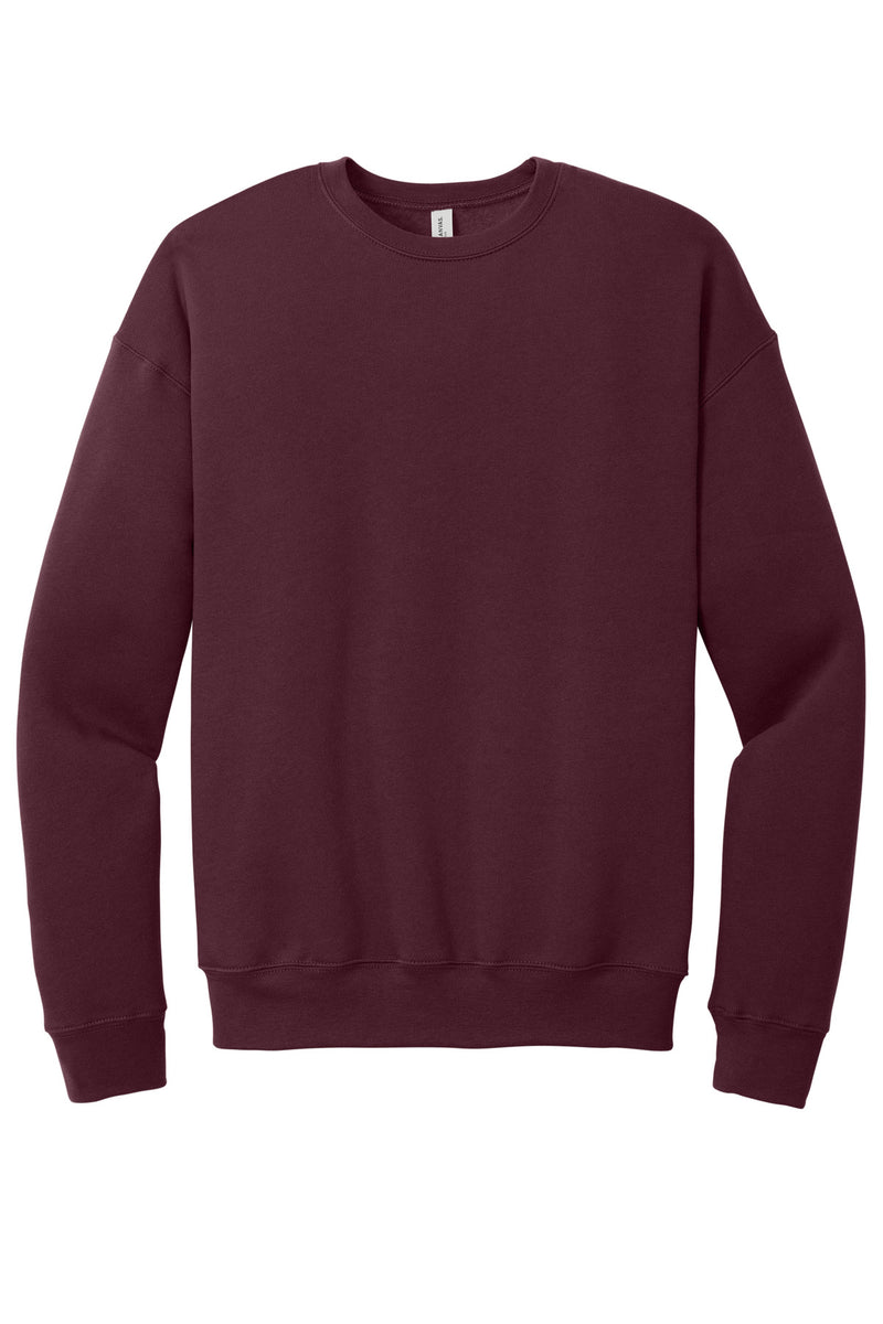 BELLA+CANVAS  Unisex Sponge Fleece Drop Shoulder Sweatshirt - Maroon
