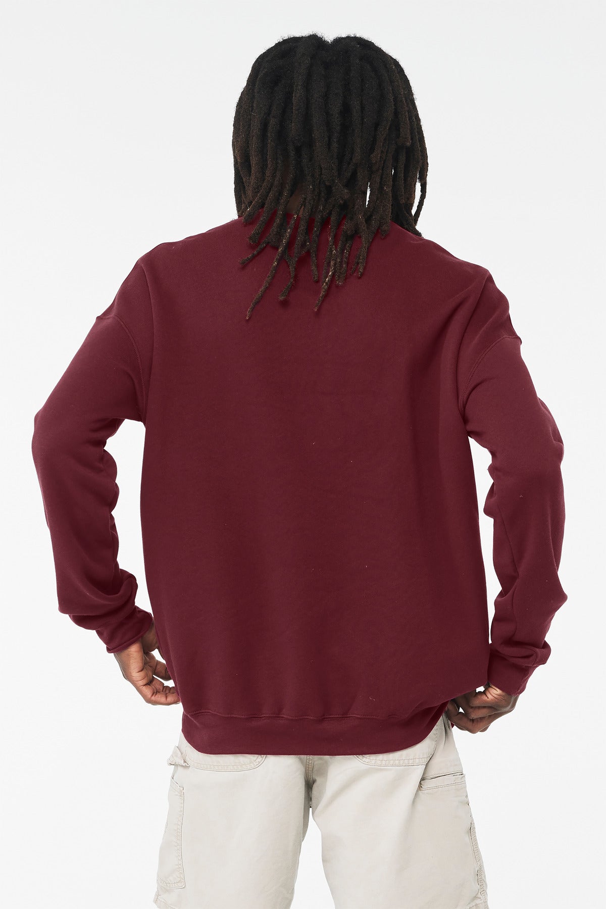 BELLA+CANVAS  Unisex Sponge Fleece Drop Shoulder Sweatshirt - Maroon