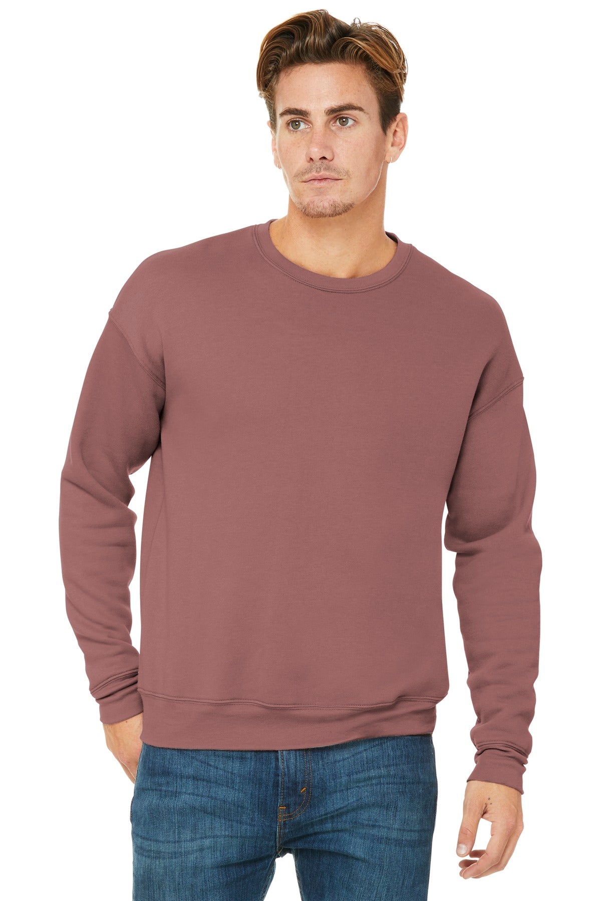 BELLA+CANVAS  Unisex Sponge Fleece Drop Shoulder Sweatshirt - Mauve