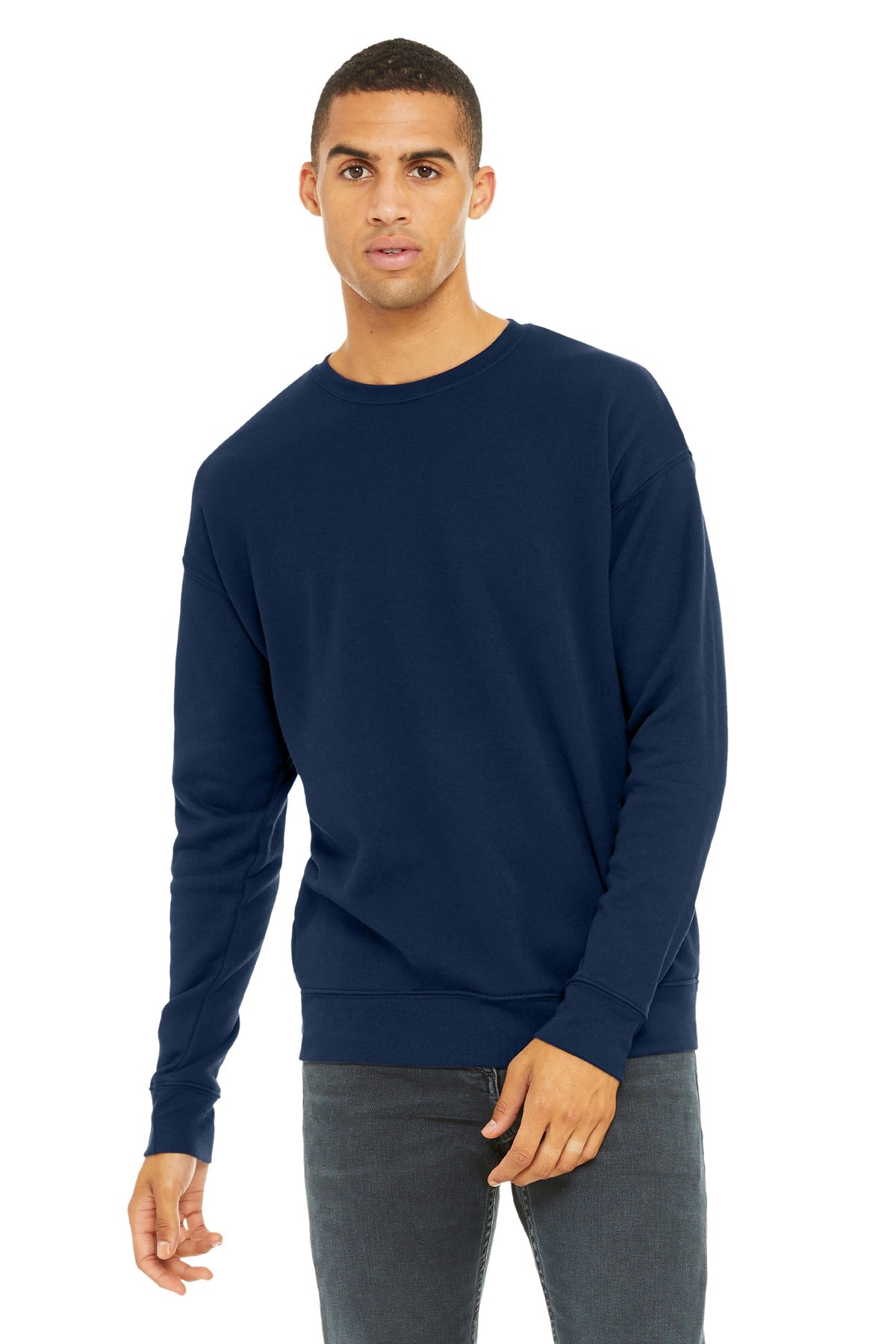 BELLA+CANVAS  Unisex Sponge Fleece Drop Shoulder Sweatshirt - Navy