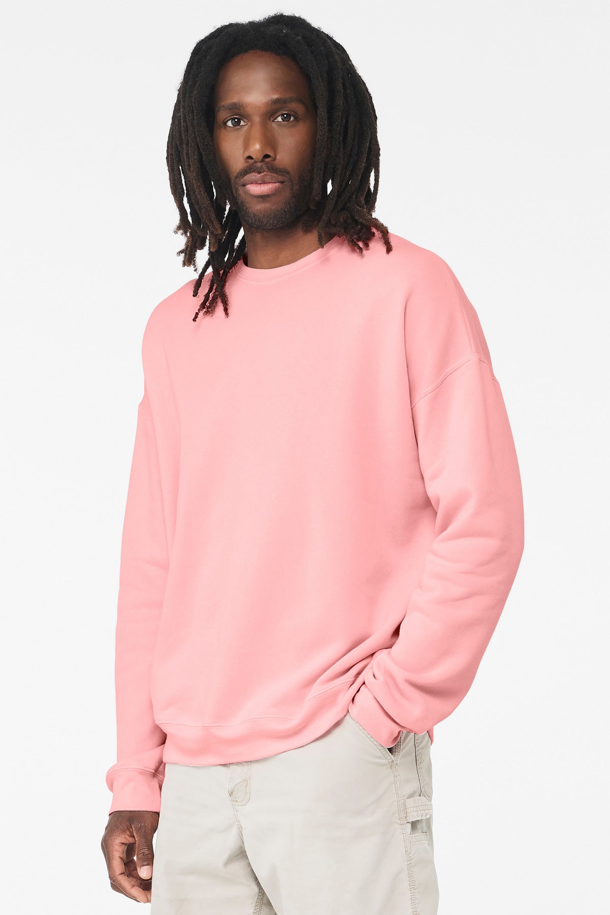 BELLA+CANVAS  Unisex Sponge Fleece Drop Shoulder Sweatshirt - Pink