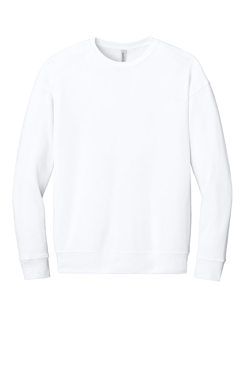 BELLA+CANVAS  Unisex Sponge Fleece Drop Shoulder Sweatshirt - White