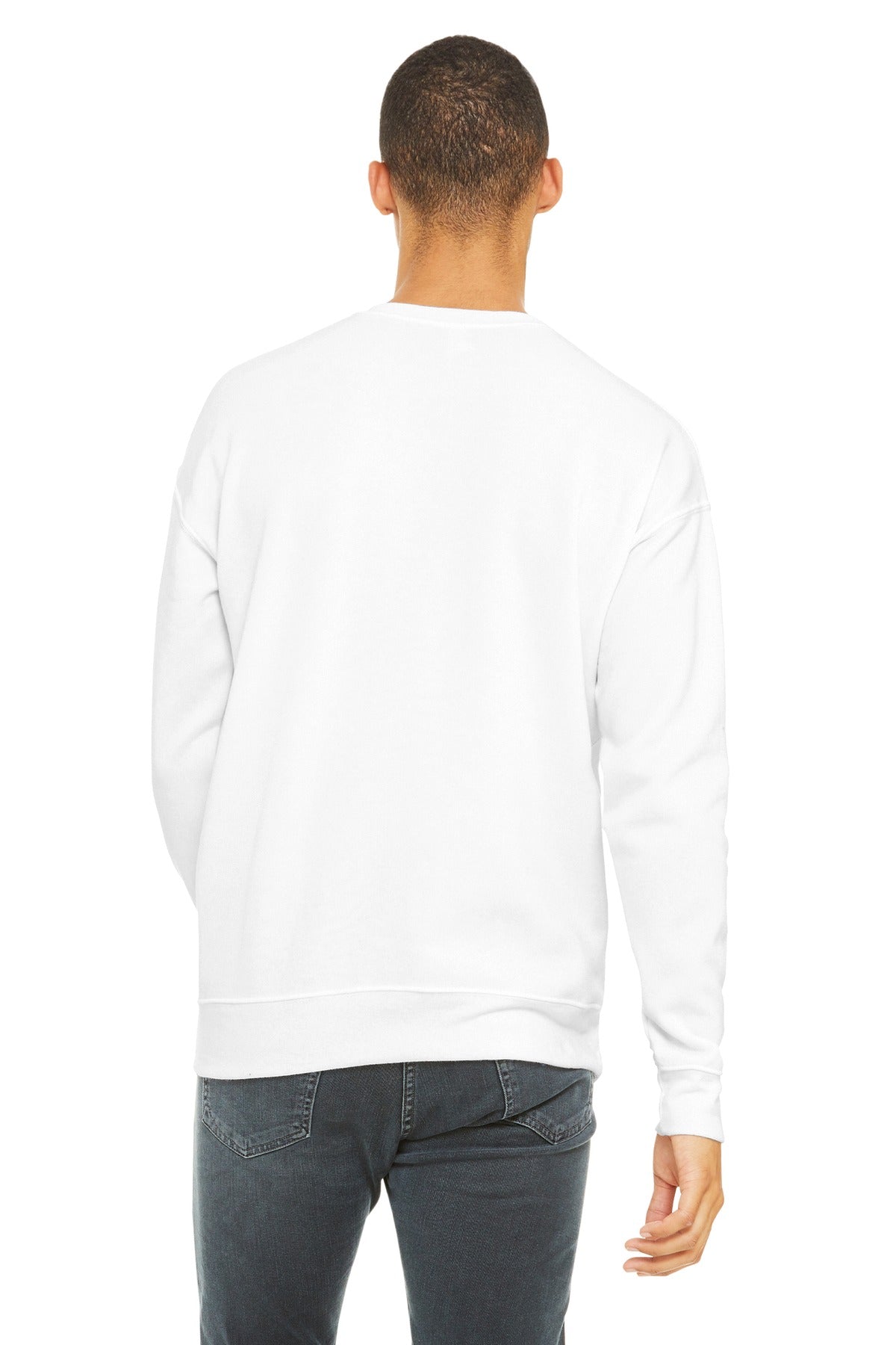 BELLA+CANVAS  Unisex Sponge Fleece Drop Shoulder Sweatshirt - White