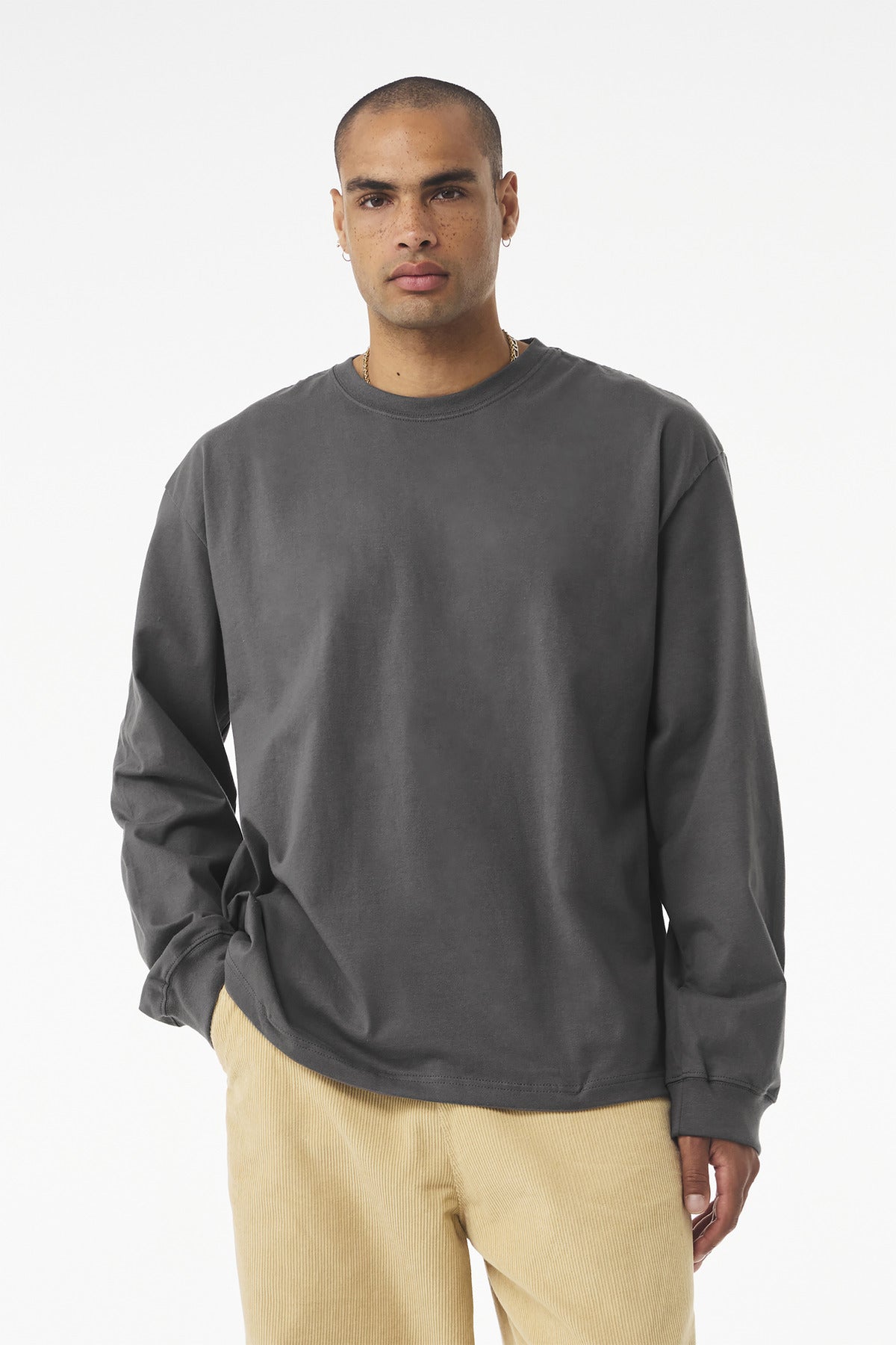 BELLA+CANVAS Unisex 7.5-Ounce Heavyweight Long Sleeve Tee - Asphalt