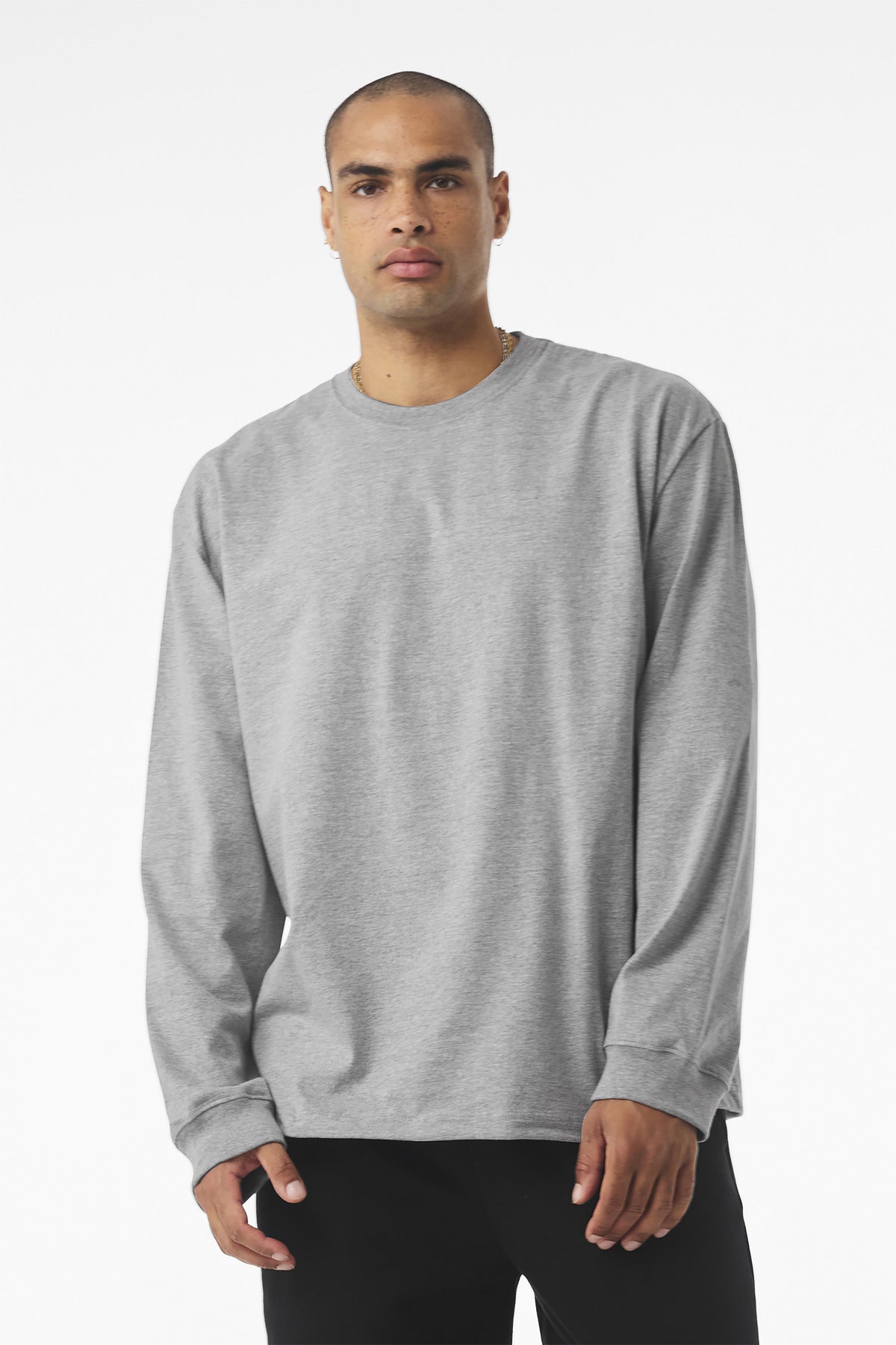 BELLA+CANVAS Unisex 7.5-Ounce Heavyweight Long Sleeve Tee - Athletic Heather