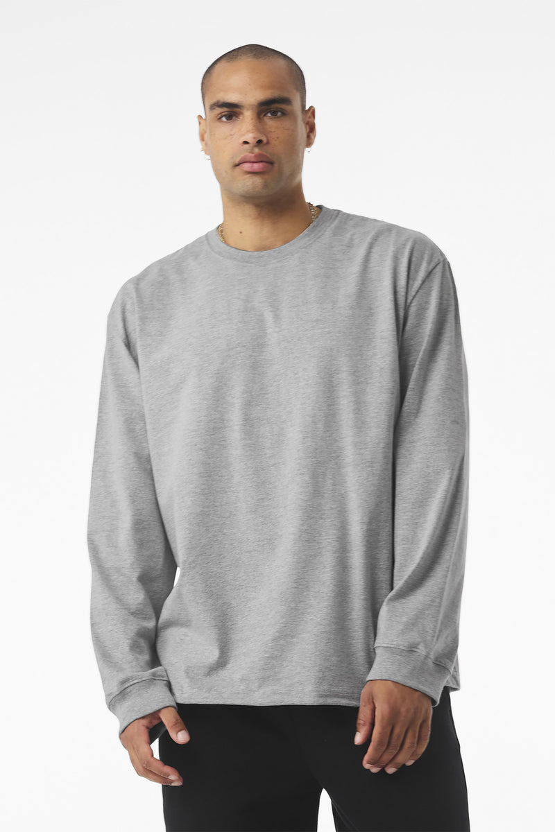 BELLA+CANVAS Unisex 7.5-Ounce Heavyweight Long Sleeve Tee - Athletic Heather