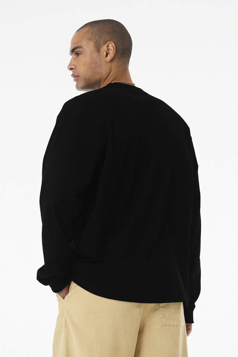 BELLA+CANVAS Unisex 7.5-Ounce Heavyweight Long Sleeve Tee - Black