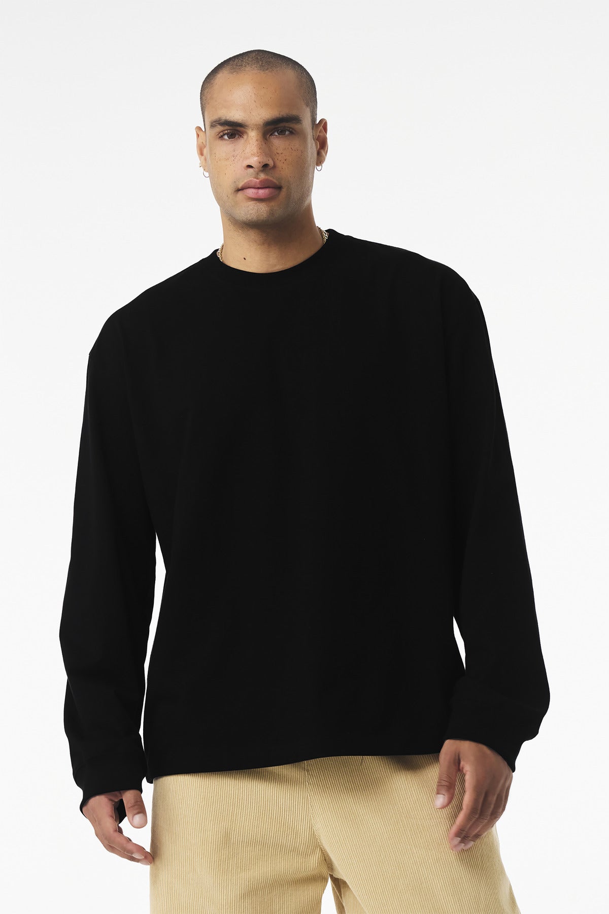 BELLA+CANVAS Unisex 7.5-Ounce Heavyweight Long Sleeve Tee - Black