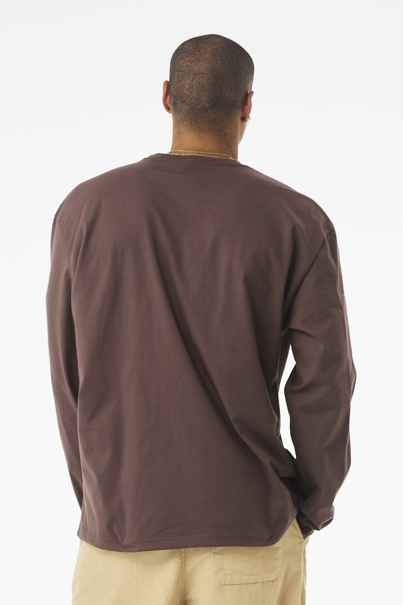 BELLA+CANVAS Unisex 7.5-Ounce Heavyweight Long Sleeve Tee - Cocoa