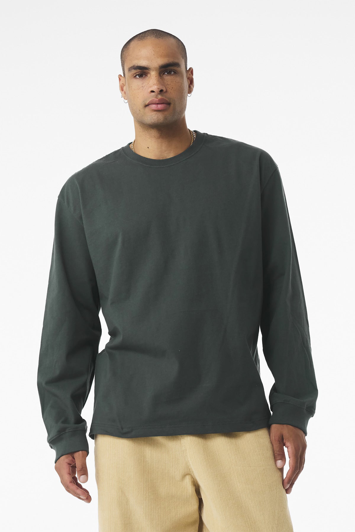 BELLA+CANVAS Unisex 7.5-Ounce Heavyweight Long Sleeve Tee - Hunter Green