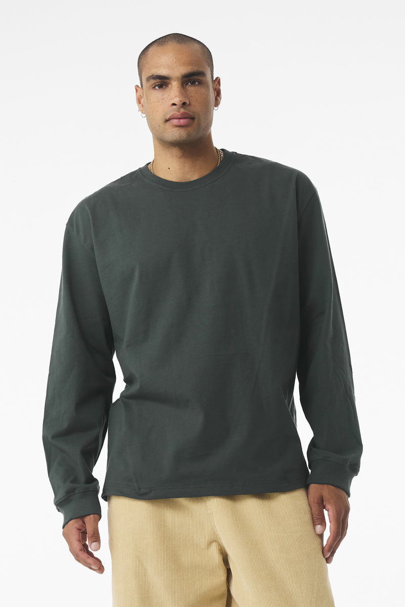 BELLA+CANVAS Unisex 7.5-Ounce Heavyweight Long Sleeve Tee - Hunter Green