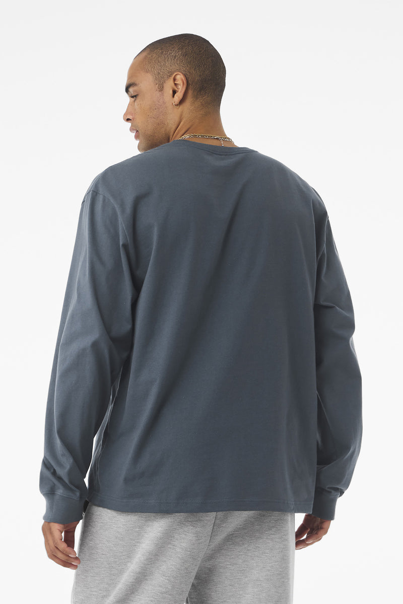 BELLA+CANVAS Unisex 7.5-Ounce Heavyweight Long Sleeve Tee - Vintage Navy